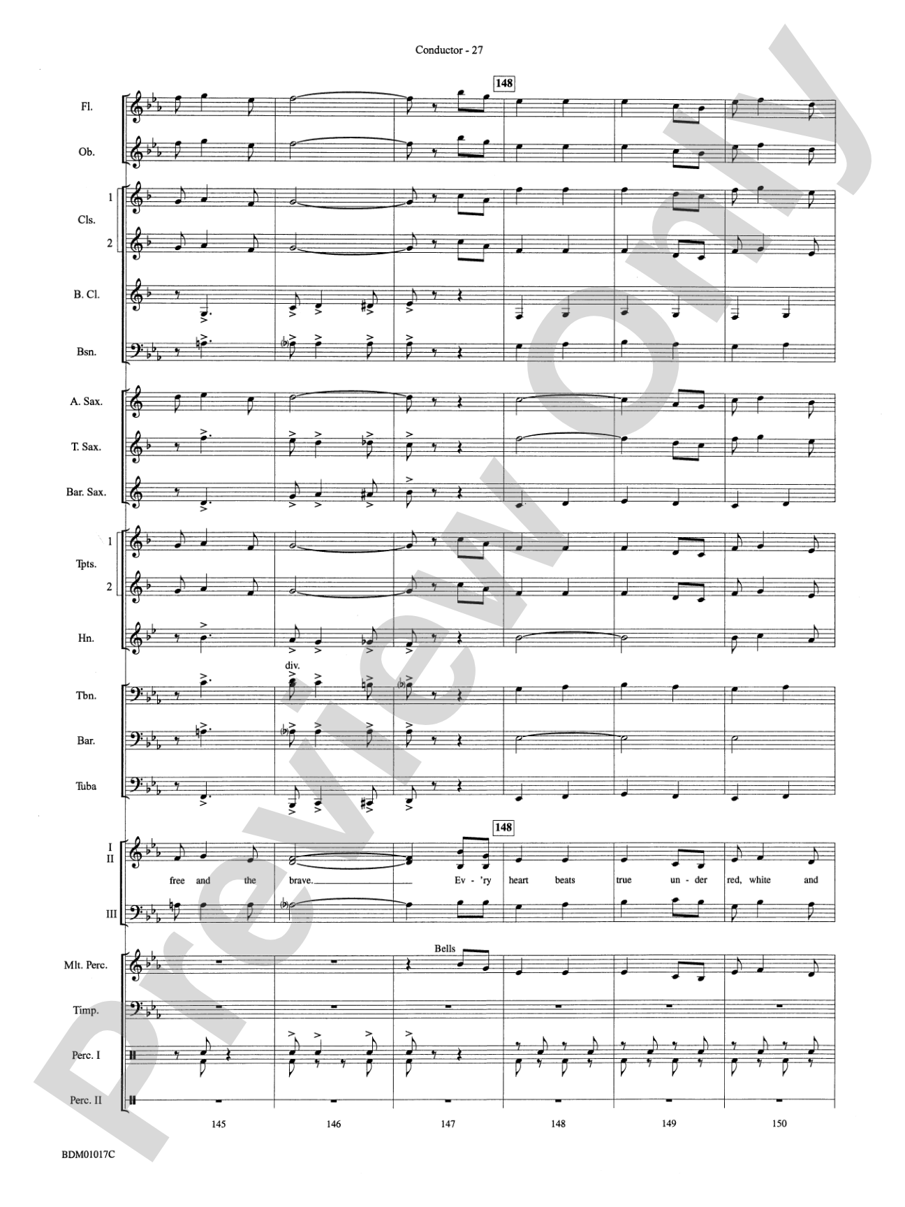 An American Celebration (for Band and Choir): Concert Band Conductor Score & Parts