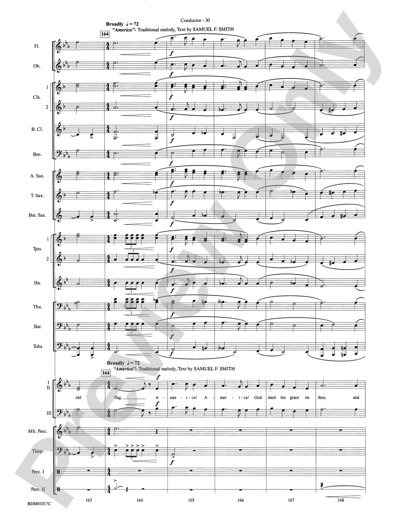 An American Celebration (for Band and Choir): Concert Band Conductor Score & Parts