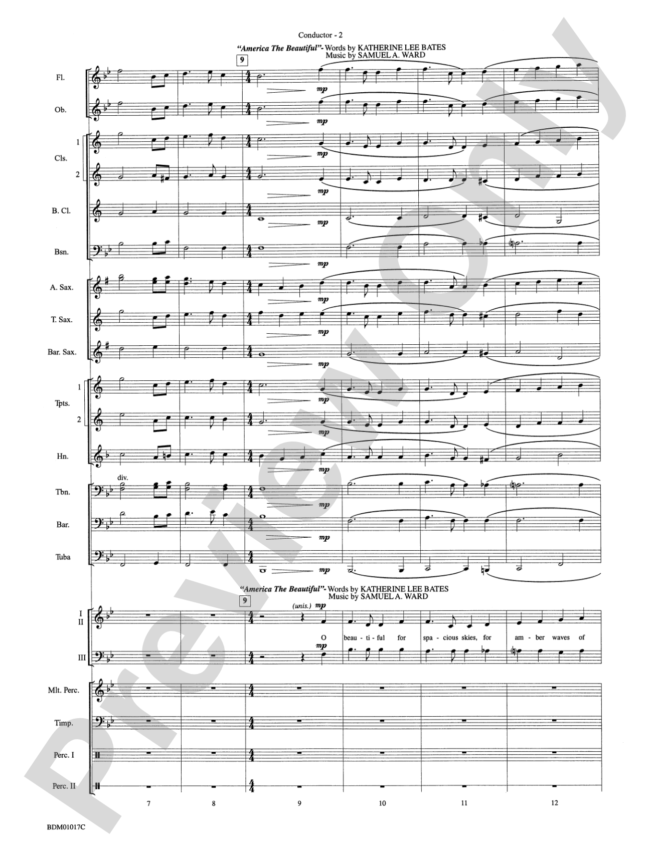 An American Celebration (for Band and Choir): Concert Band Conductor Score & Parts