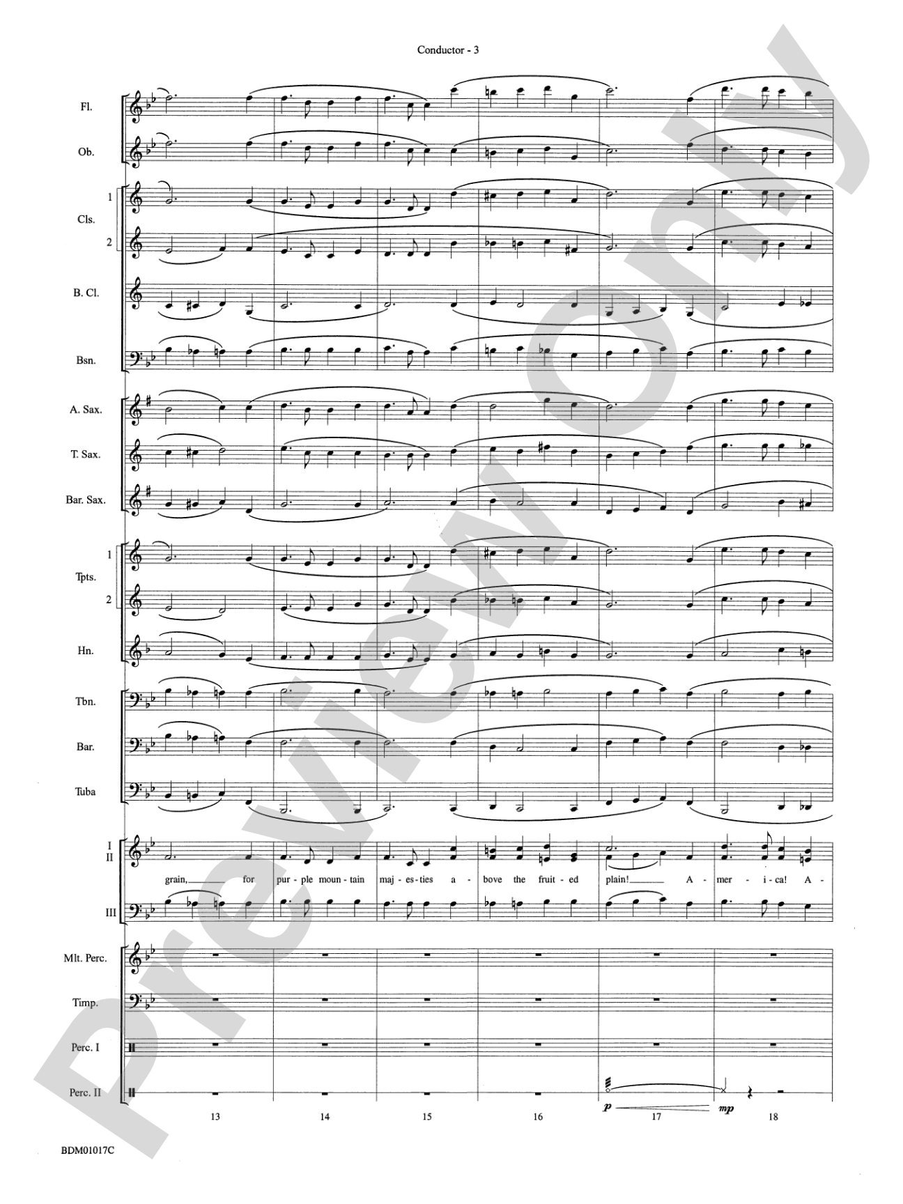 An American Celebration (for Band and Choir): Concert Band Conductor Score & Parts