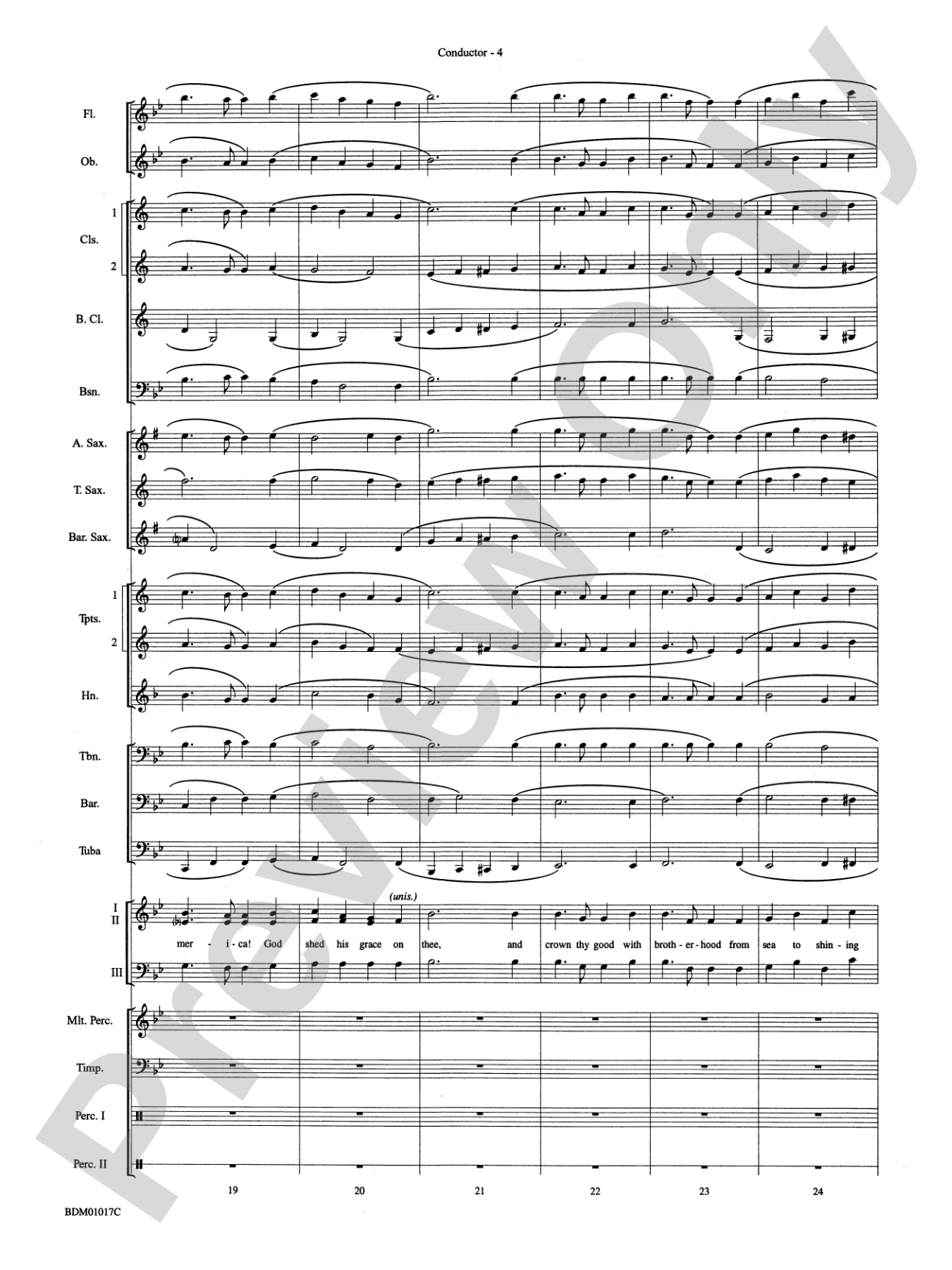 An American Celebration (for Band and Choir): Concert Band Conductor Score & Parts