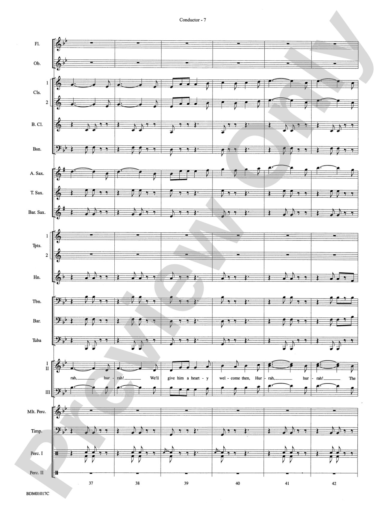 An American Celebration (for Band and Choir): Concert Band Conductor Score & Parts