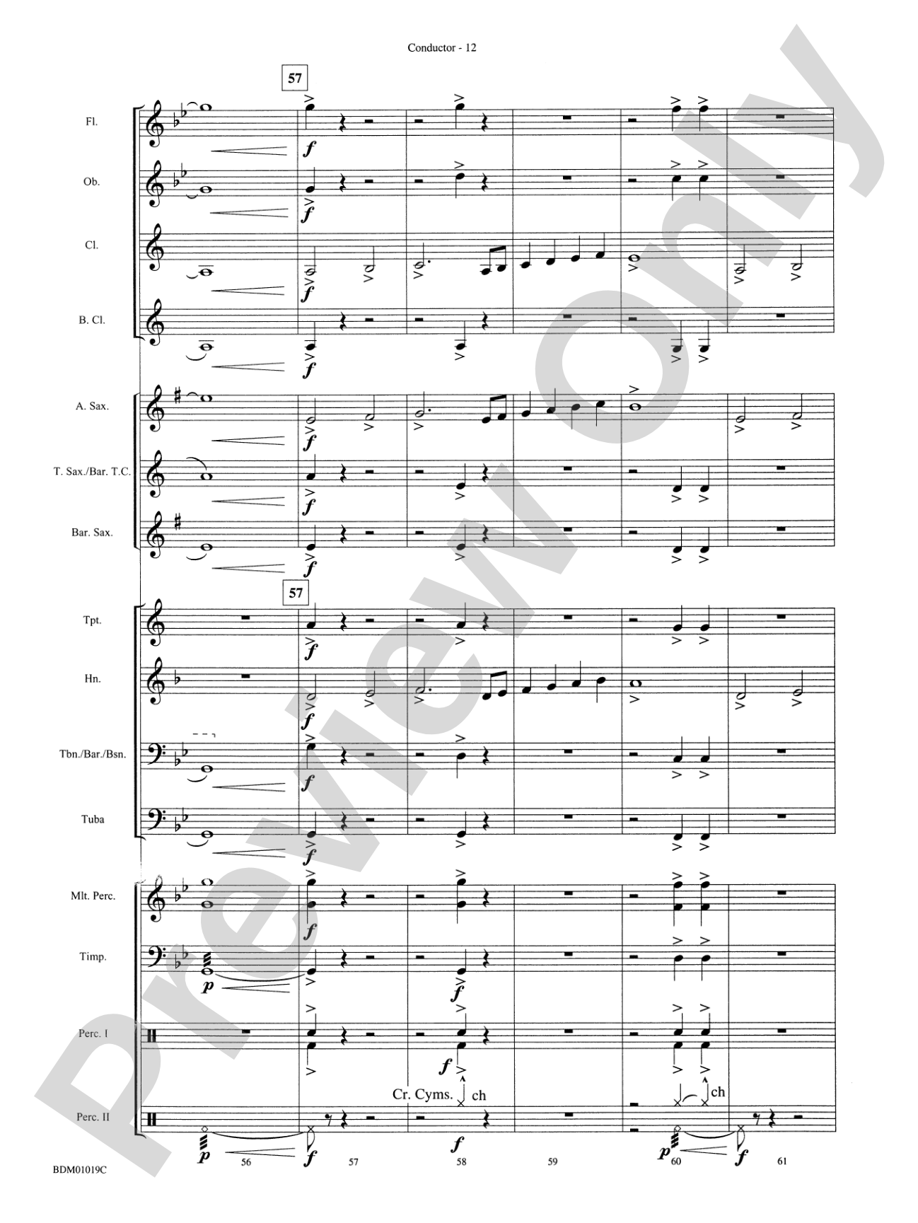 Nocturnal Dances: Concert Band Conductor Score & Parts