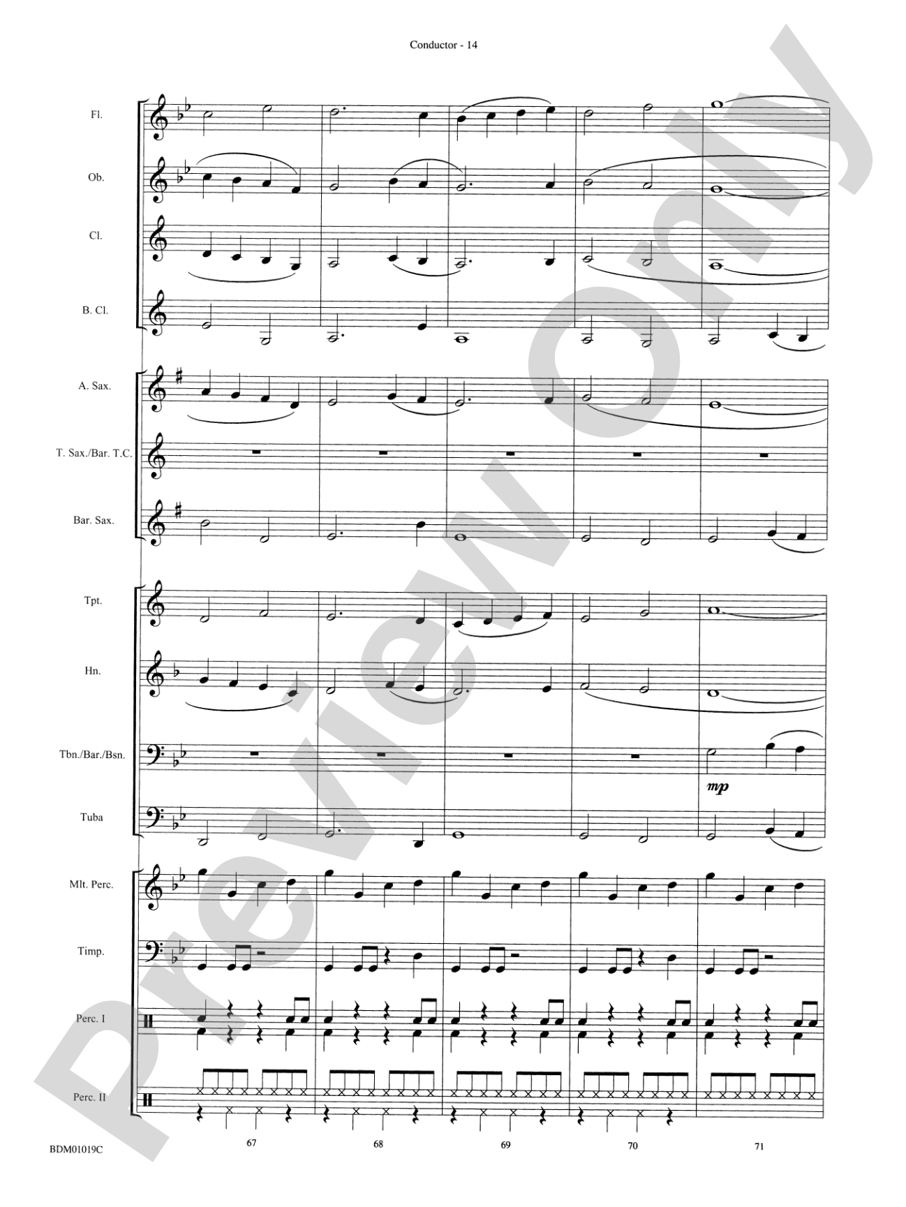 Nocturnal Dances: Concert Band Conductor Score & Parts