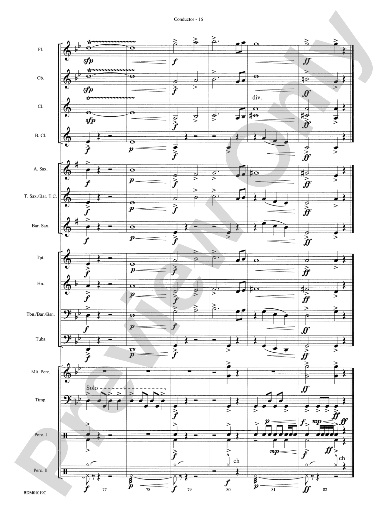Nocturnal Dances: Concert Band Conductor Score & Parts