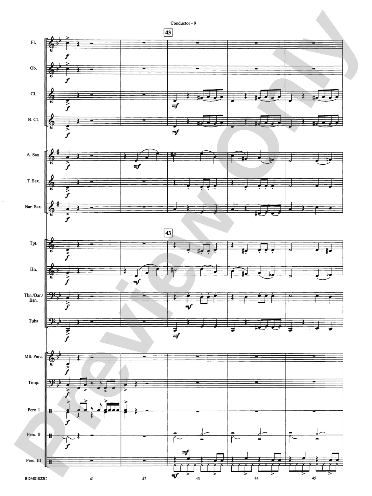 Dark Adventure: Concert Band Conductor Score & Parts