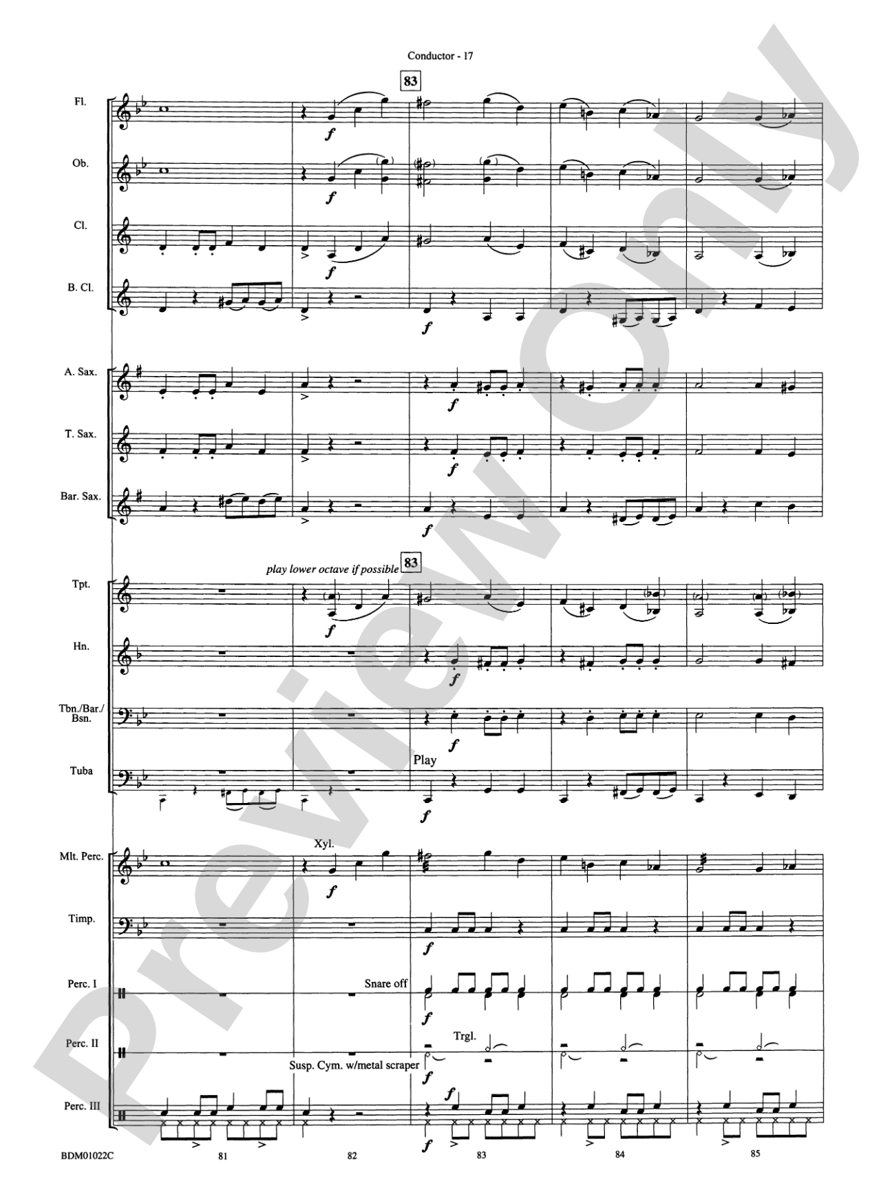 Dark Adventure: Concert Band Conductor Score & Parts