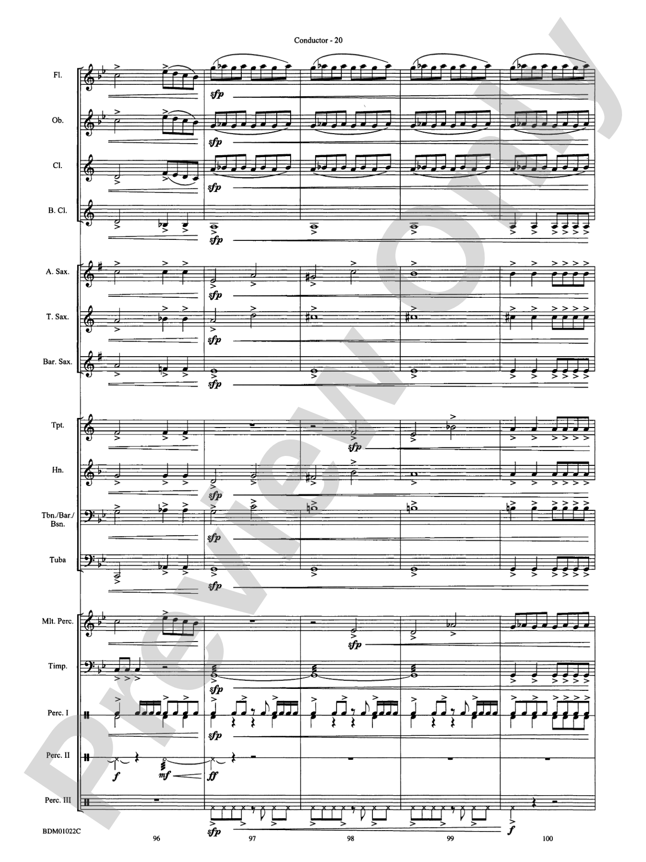 Dark Adventure: Concert Band Conductor Score & Parts