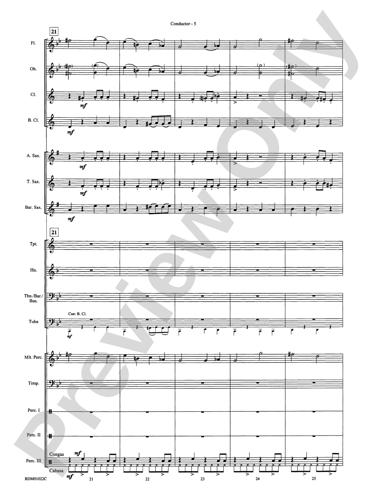 Dark Adventure: Concert Band Conductor Score & Parts