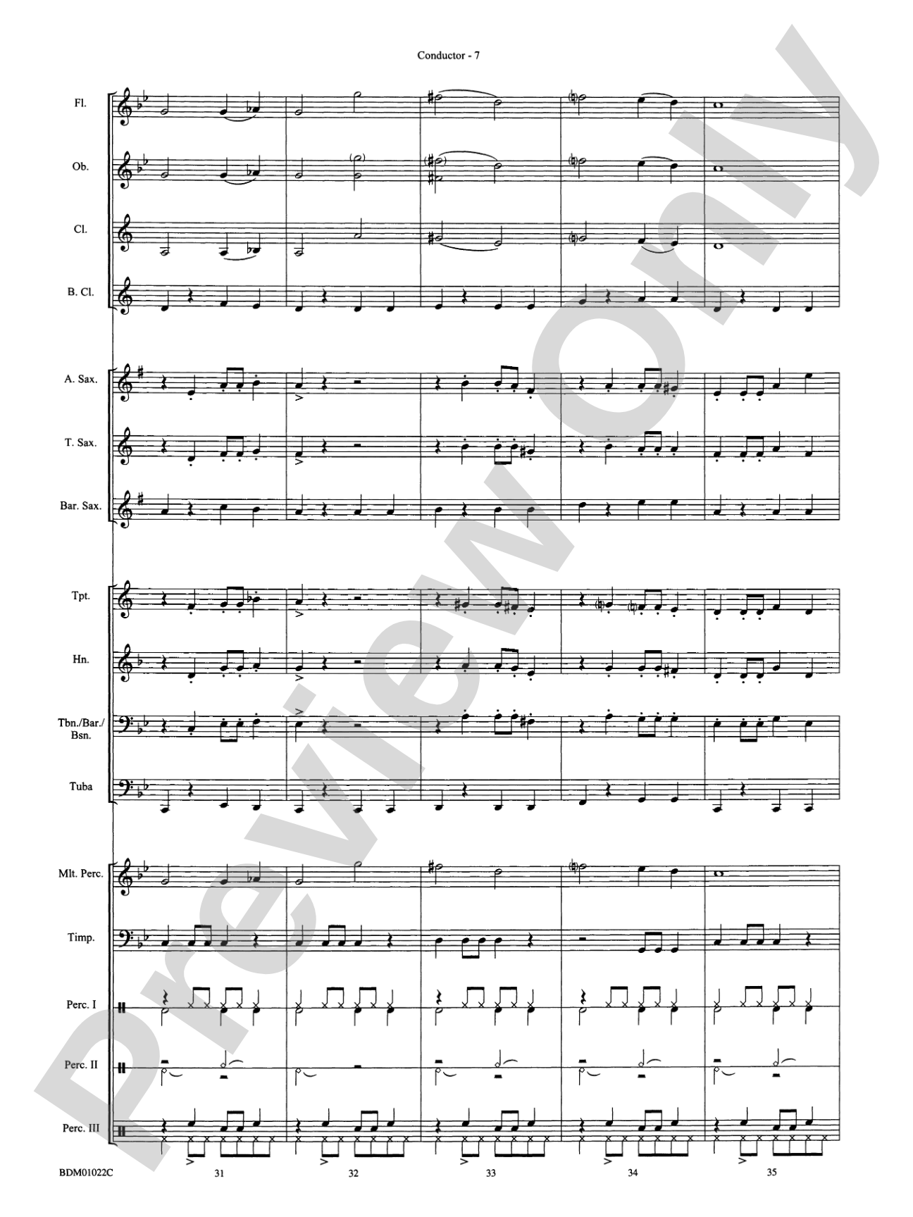 Dark Adventure: Concert Band Conductor Score & Parts