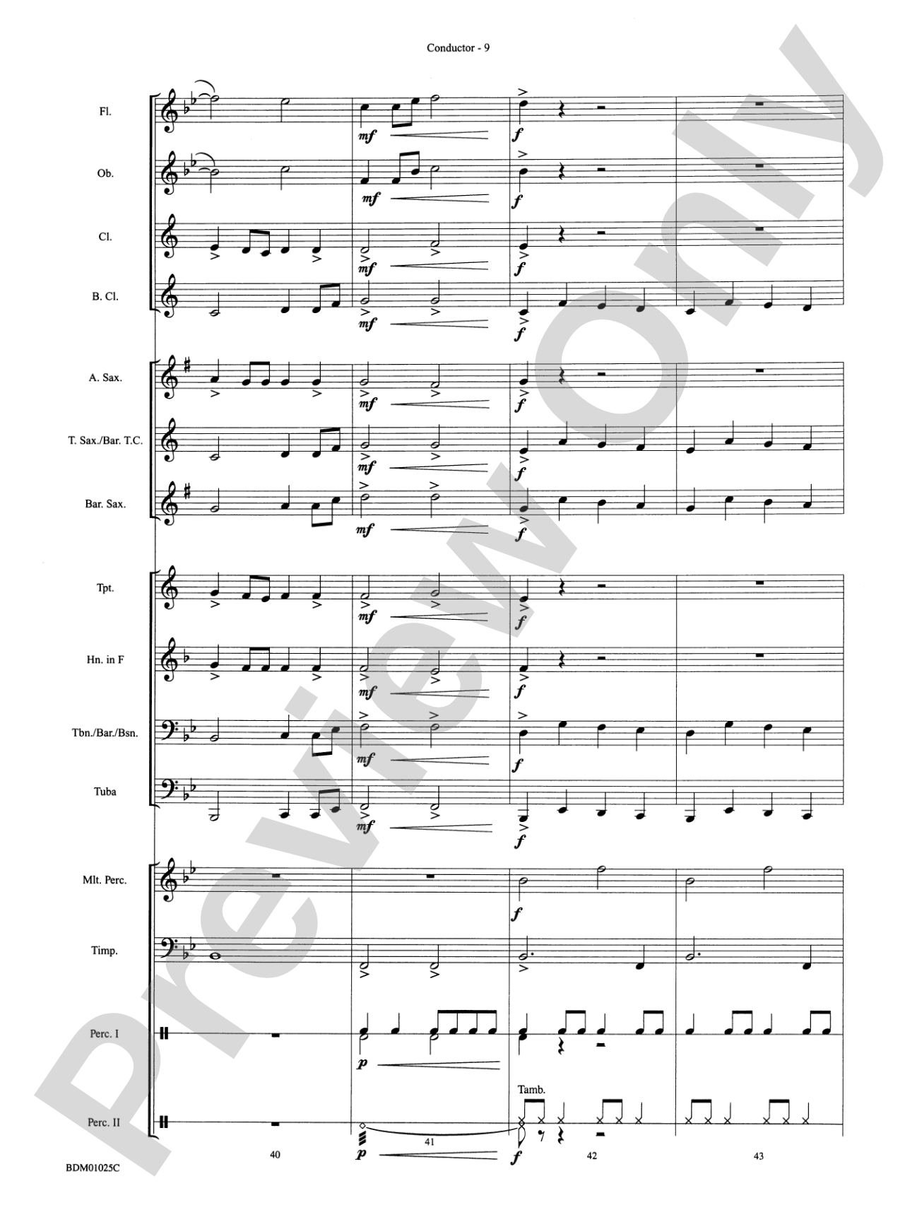 Vandivere Fanfare: Concert Band Conductor Score & Parts
