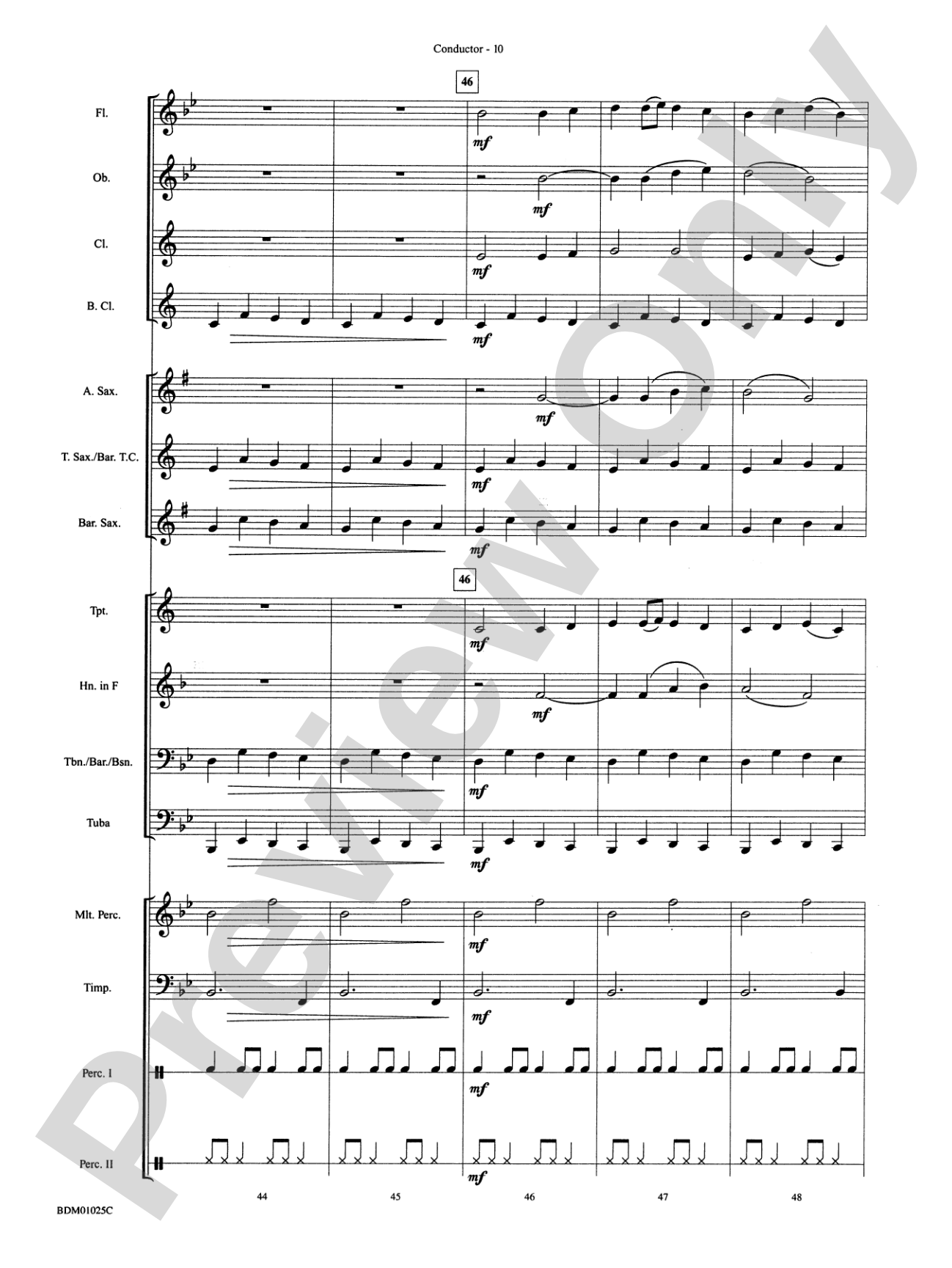 Vandivere Fanfare: Concert Band Conductor Score & Parts