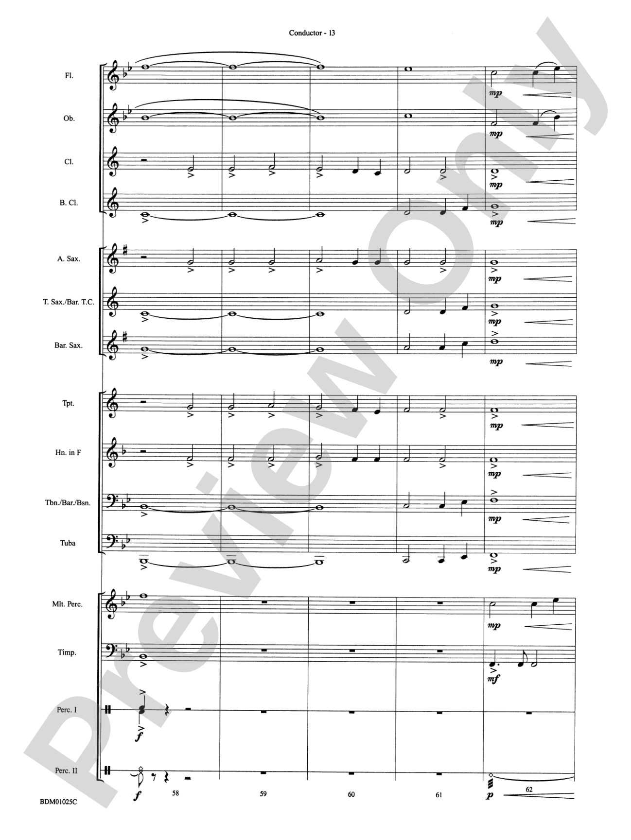 Vandivere Fanfare: Concert Band Conductor Score & Parts