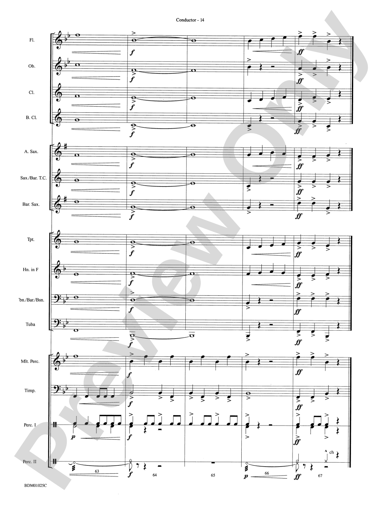 Vandivere Fanfare: Concert Band Conductor Score & Parts