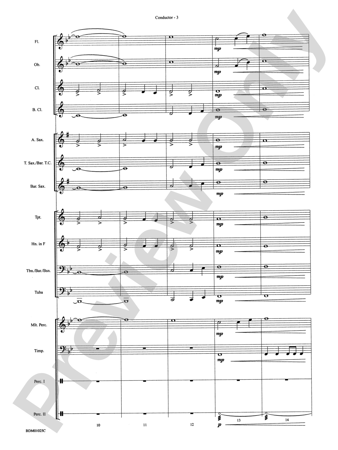 Vandivere Fanfare: Concert Band Conductor Score & Parts