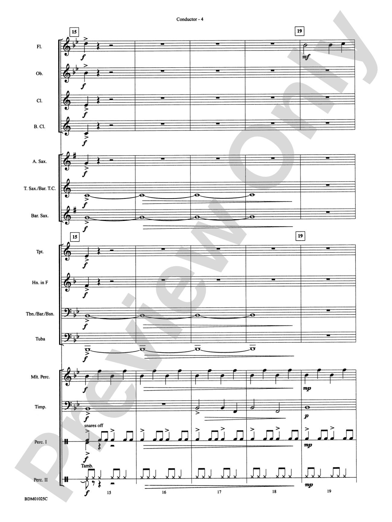 Vandivere Fanfare: Concert Band Conductor Score & Parts