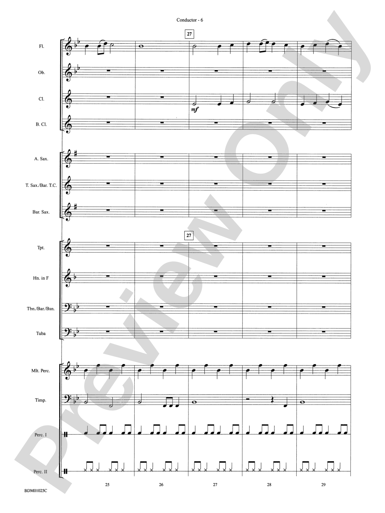 Vandivere Fanfare: Concert Band Conductor Score & Parts