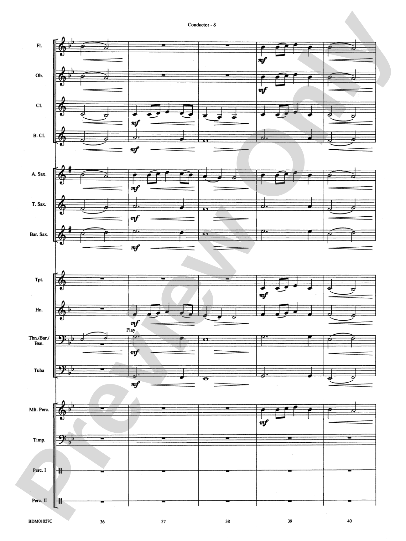 Entry of the Noblemen: Concert Band Conductor Score & Parts