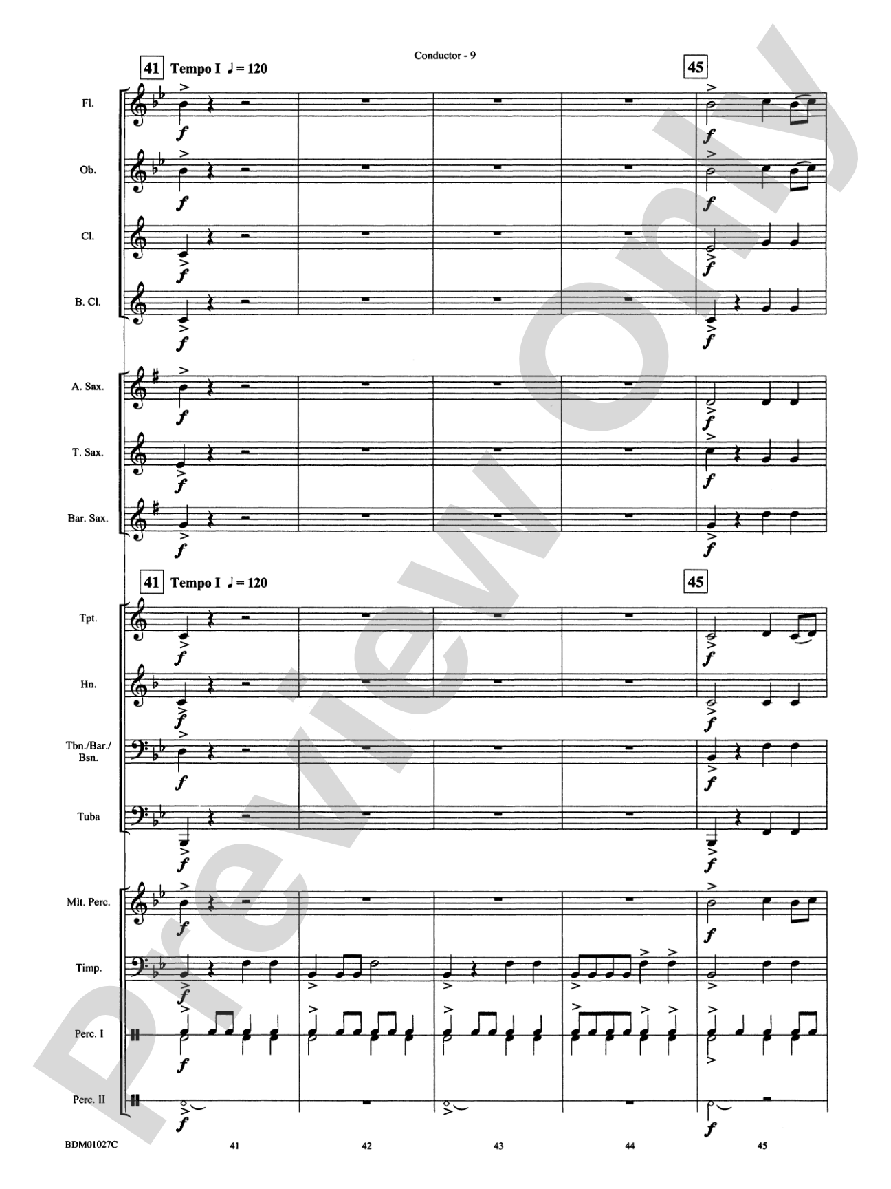 Entry of the Noblemen: Concert Band Conductor Score & Parts