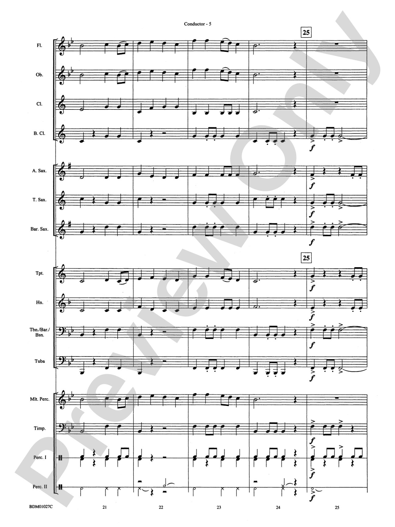 Entry of the Noblemen: Concert Band Conductor Score & Parts
