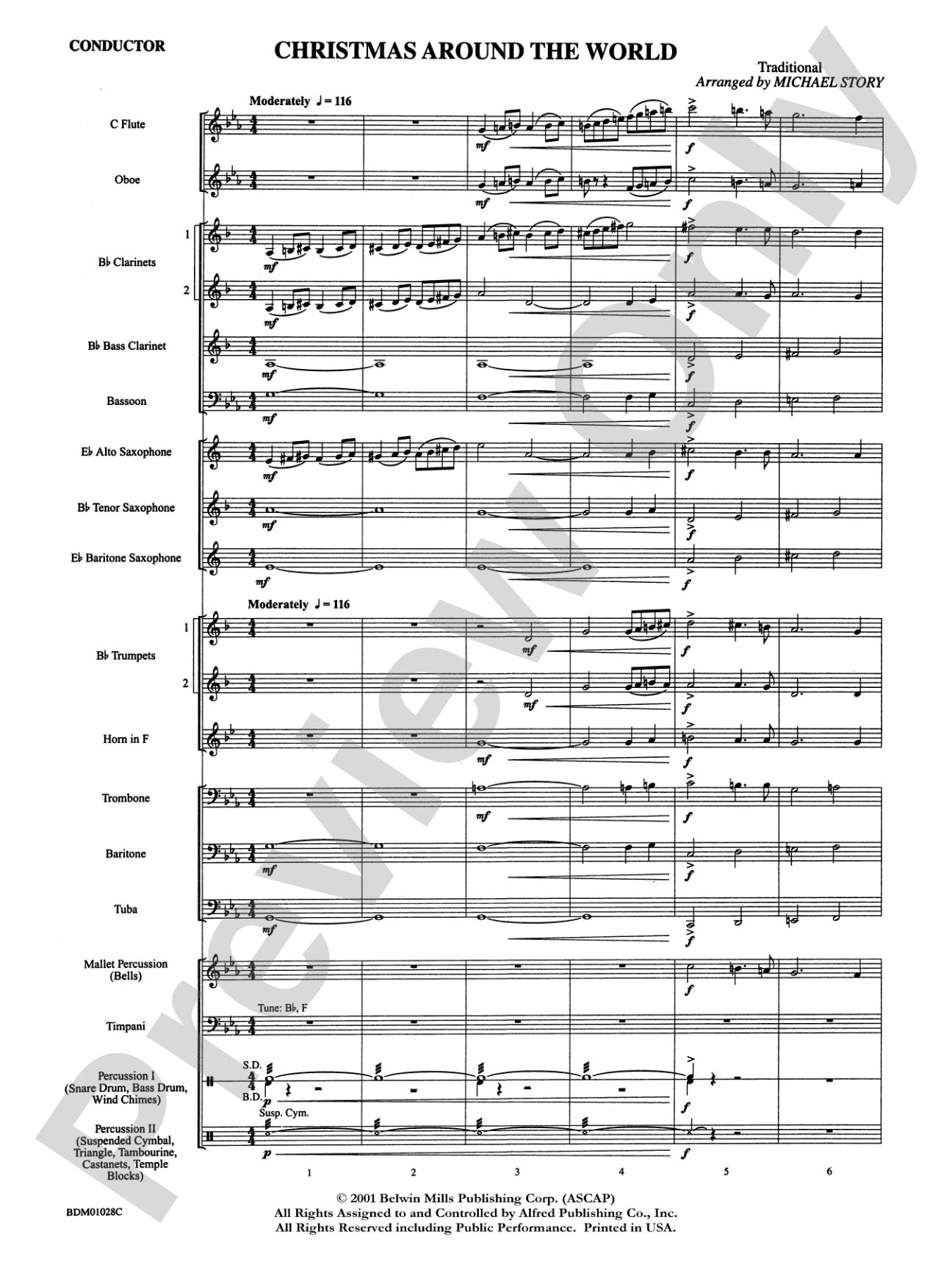 Christmas Around the World: Concert Band Conductor Score & Parts