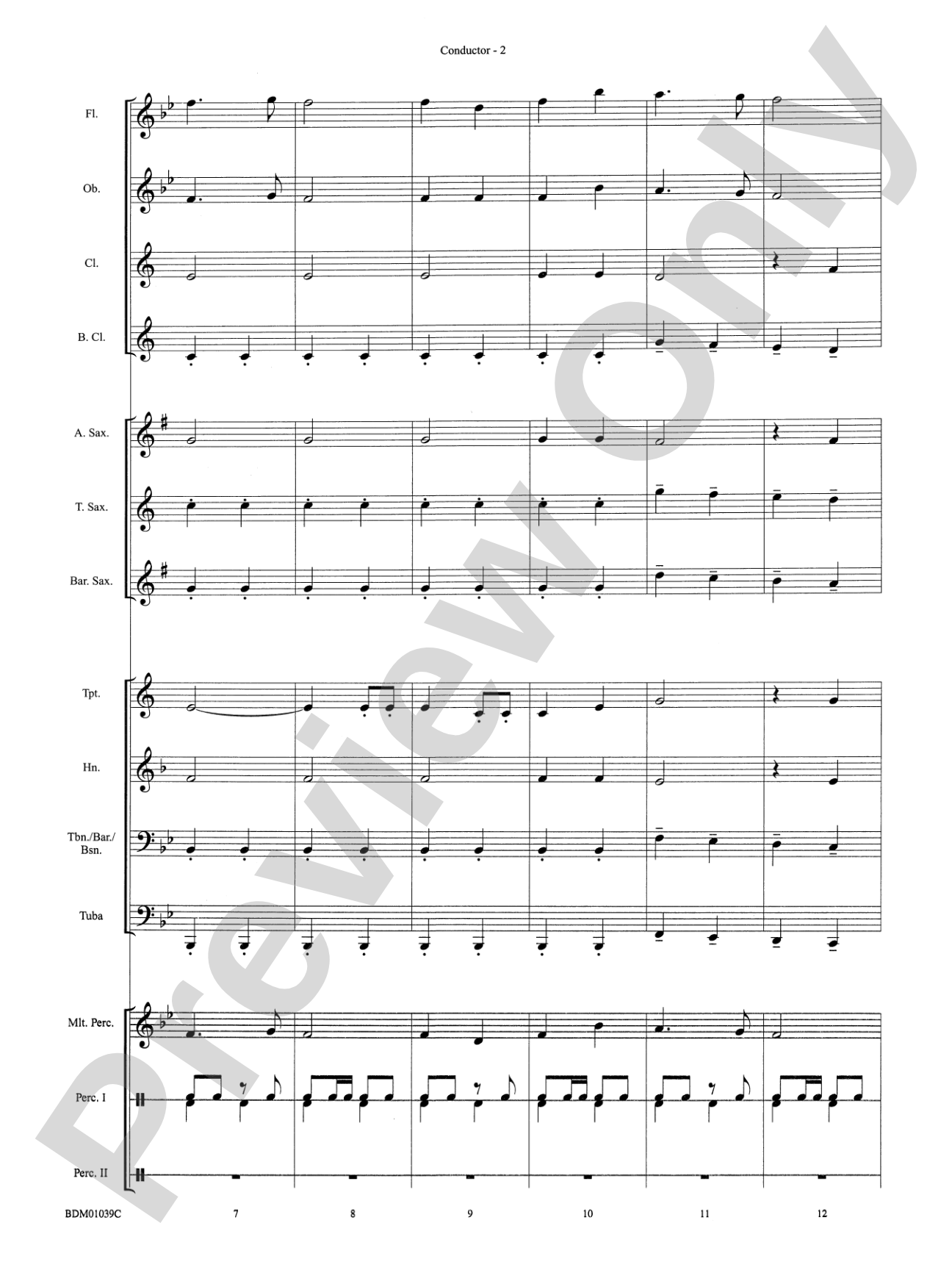 The Thunderer: Concert Band Conductor Score & Parts