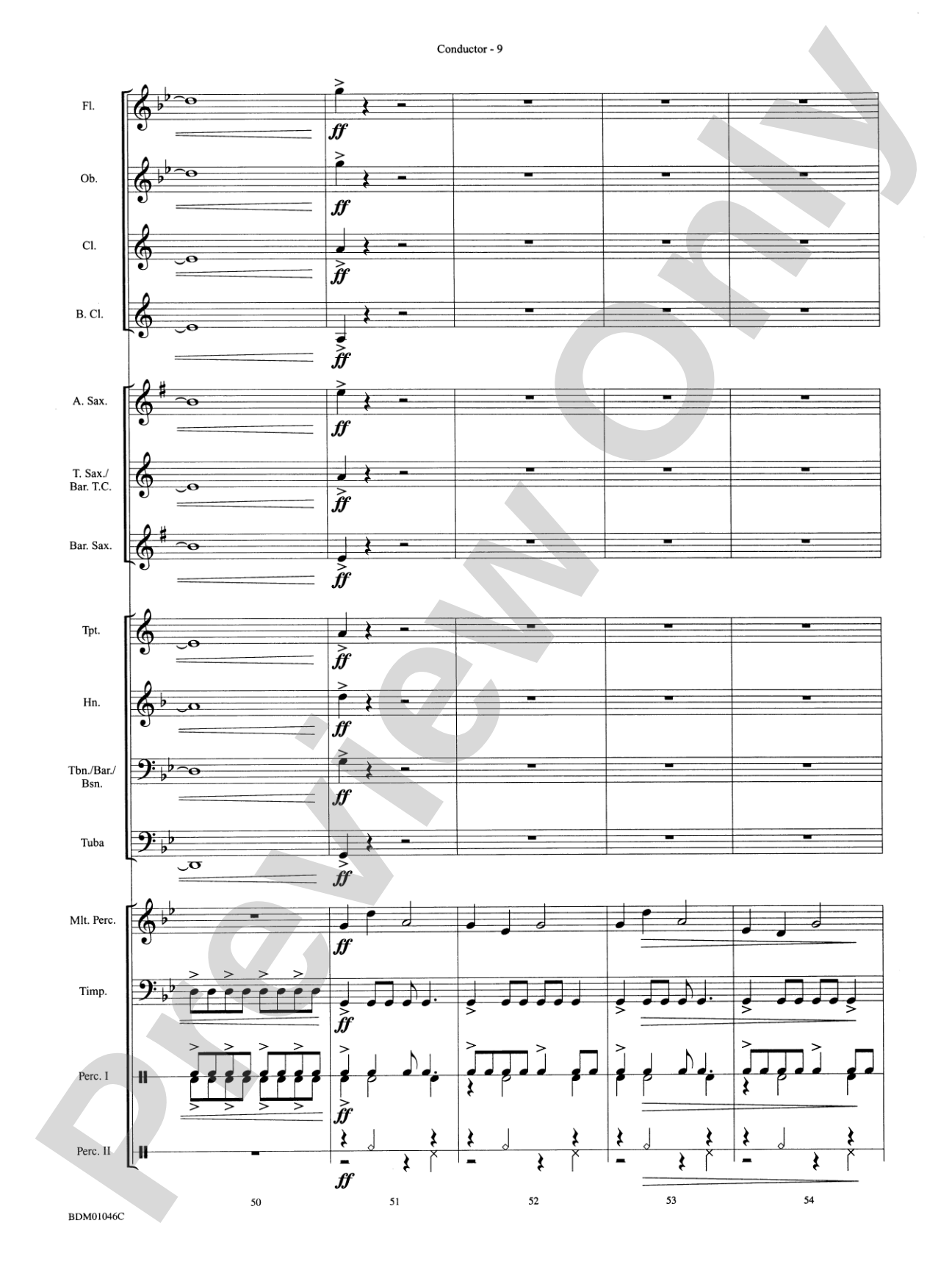 Taiko!: Concert Band Conductor Score & Parts