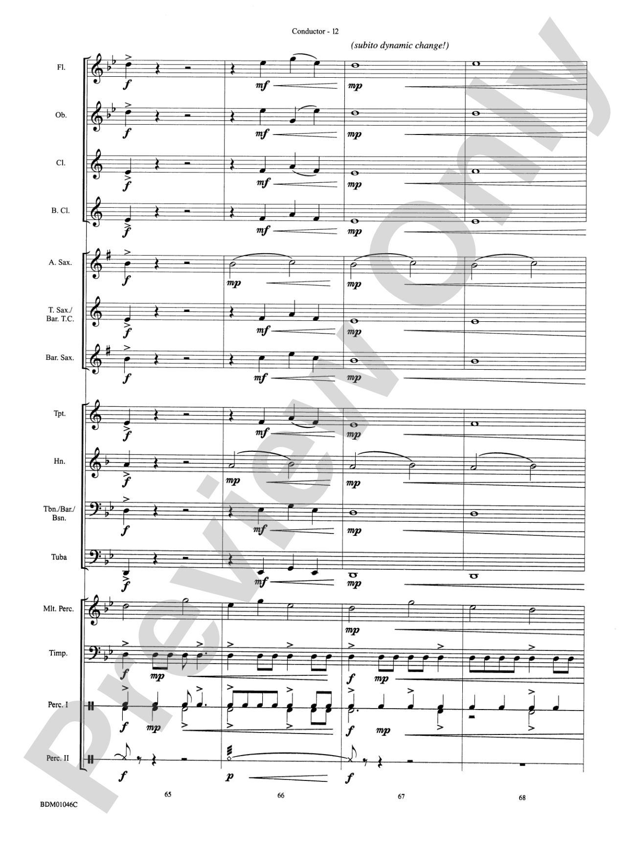 Taiko!: Concert Band Conductor Score & Parts