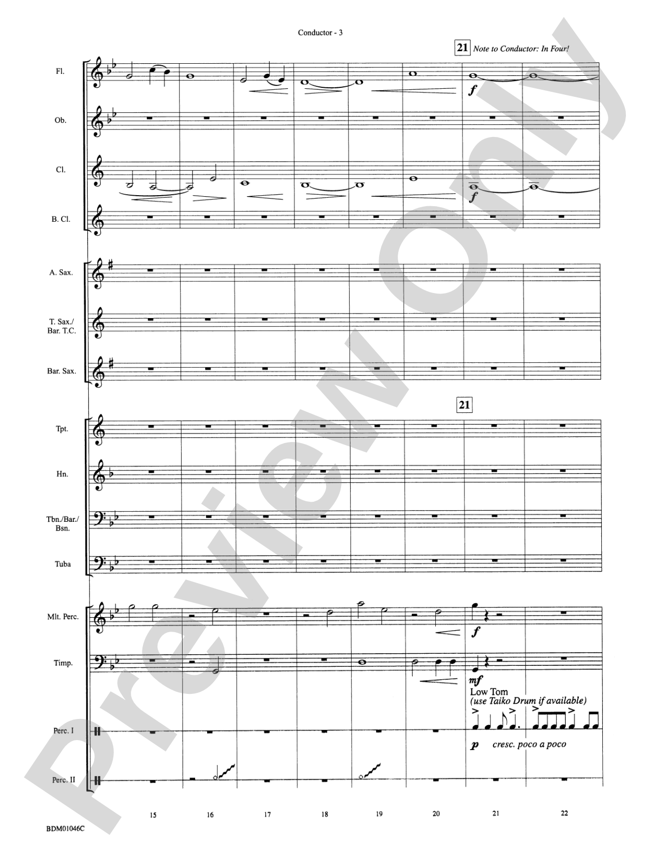 Taiko!: Concert Band Conductor Score & Parts