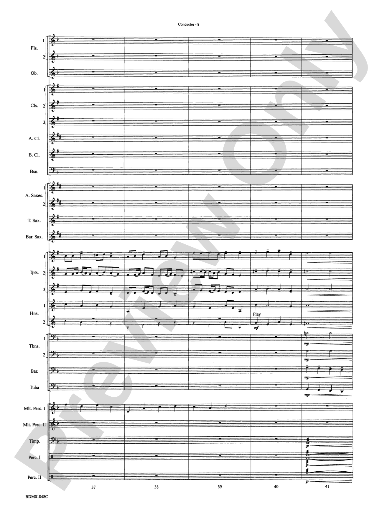 On This Day Earth Shall Ring (Holst Winter Suite, Mvt. I): Concert Band Conductor Score & Parts