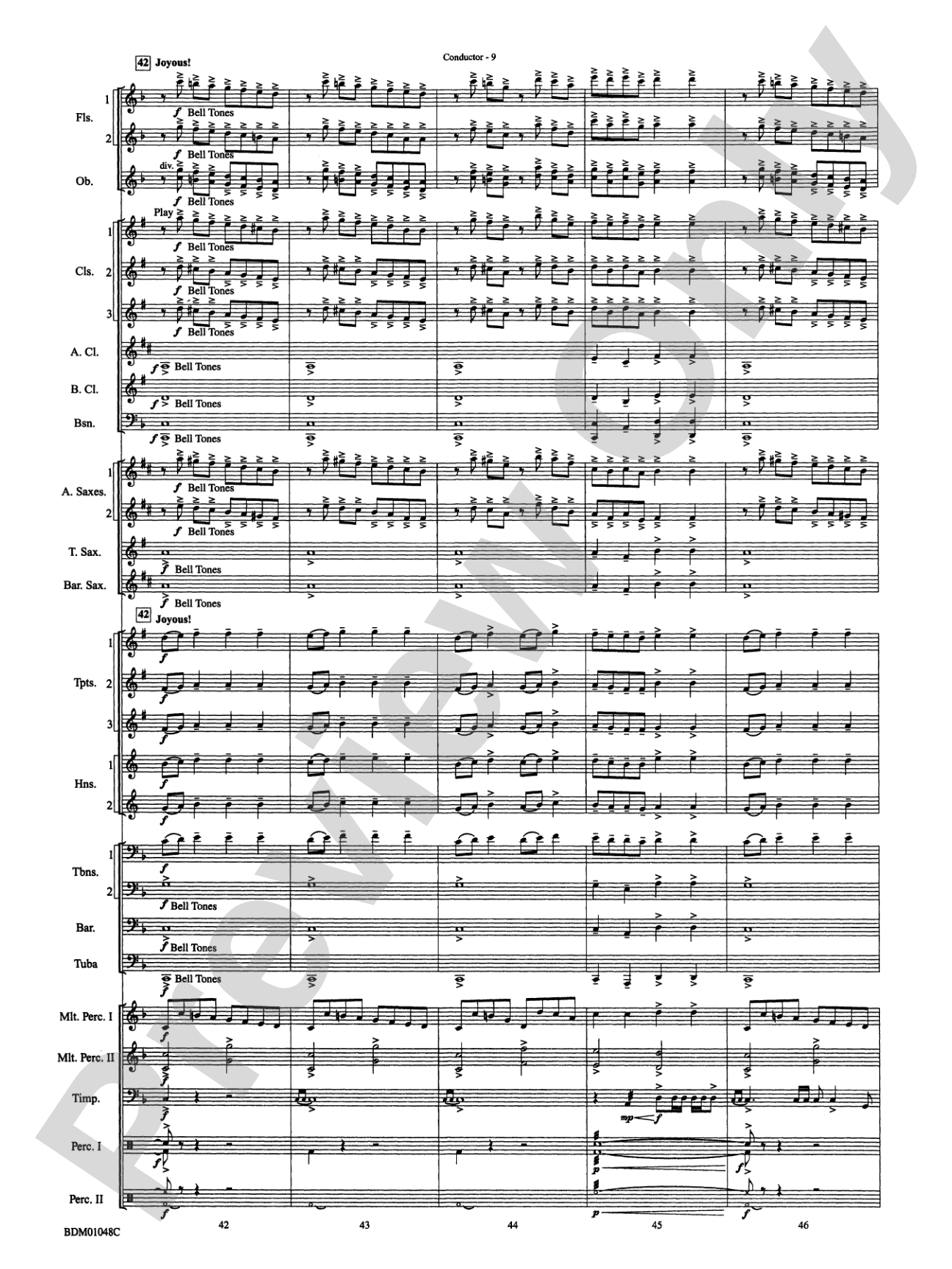 On This Day Earth Shall Ring (Holst Winter Suite, Mvt. I): Concert Band Conductor Score & Parts