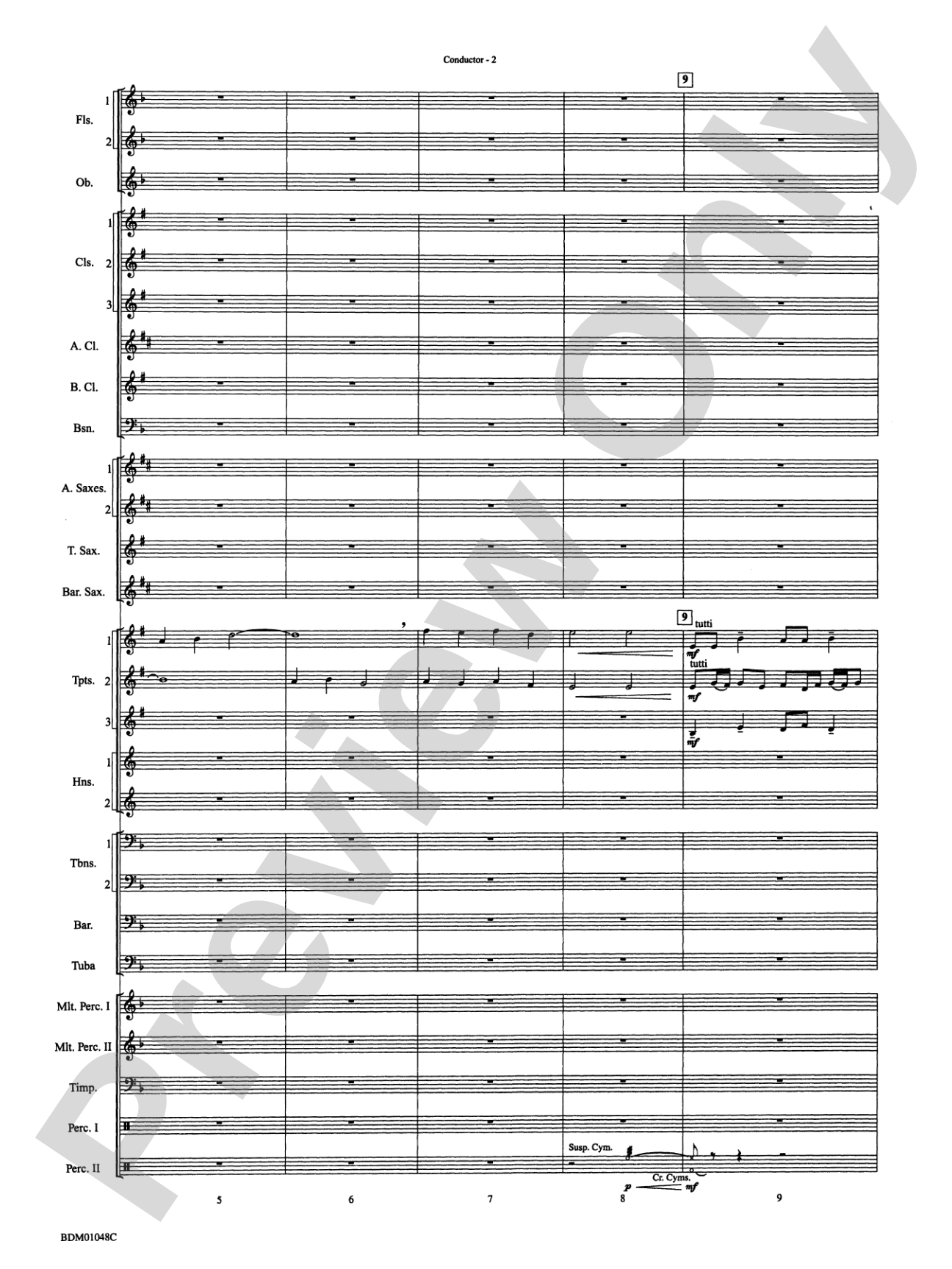 On This Day Earth Shall Ring (Holst Winter Suite, Mvt. I): Concert Band Conductor Score & Parts
