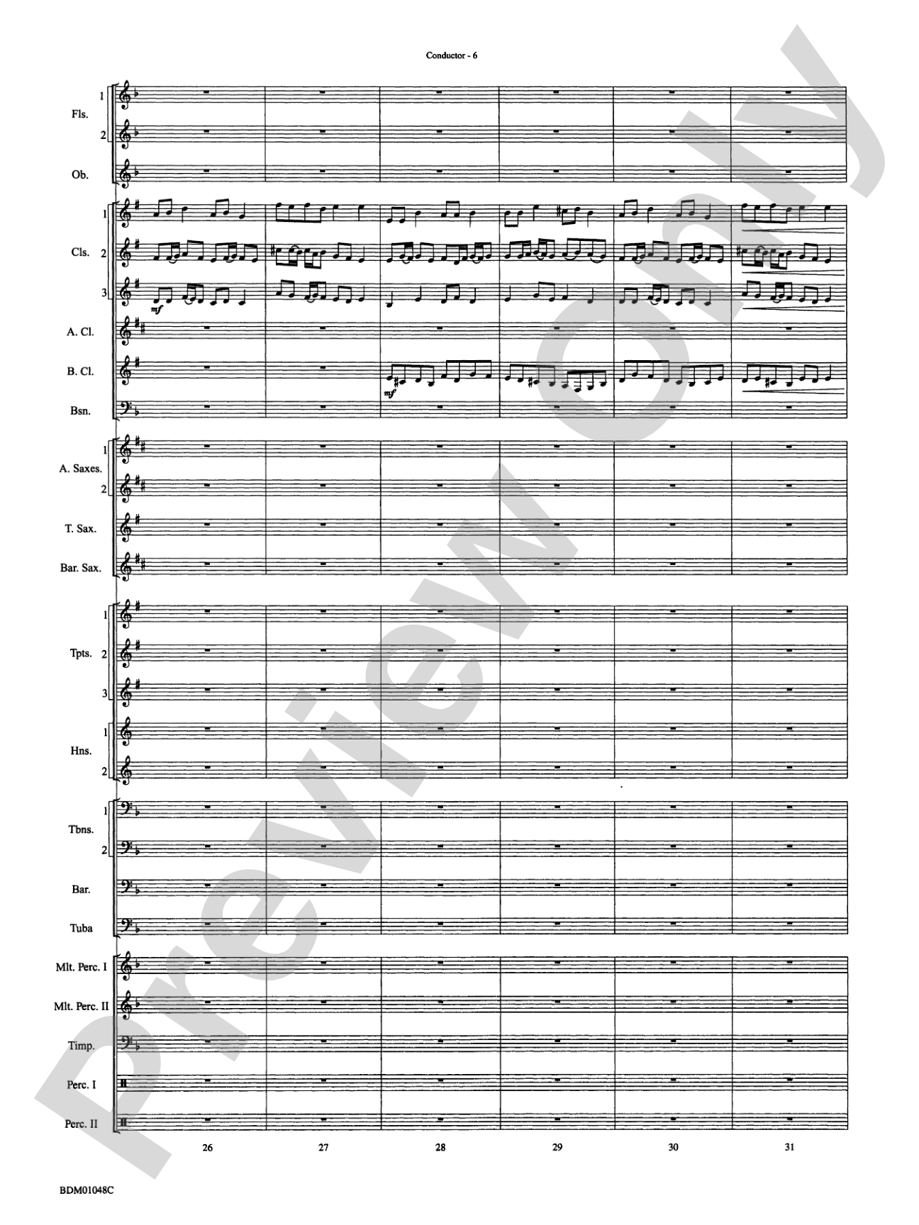 On This Day Earth Shall Ring (Holst Winter Suite, Mvt. I): Concert Band Conductor Score & Parts