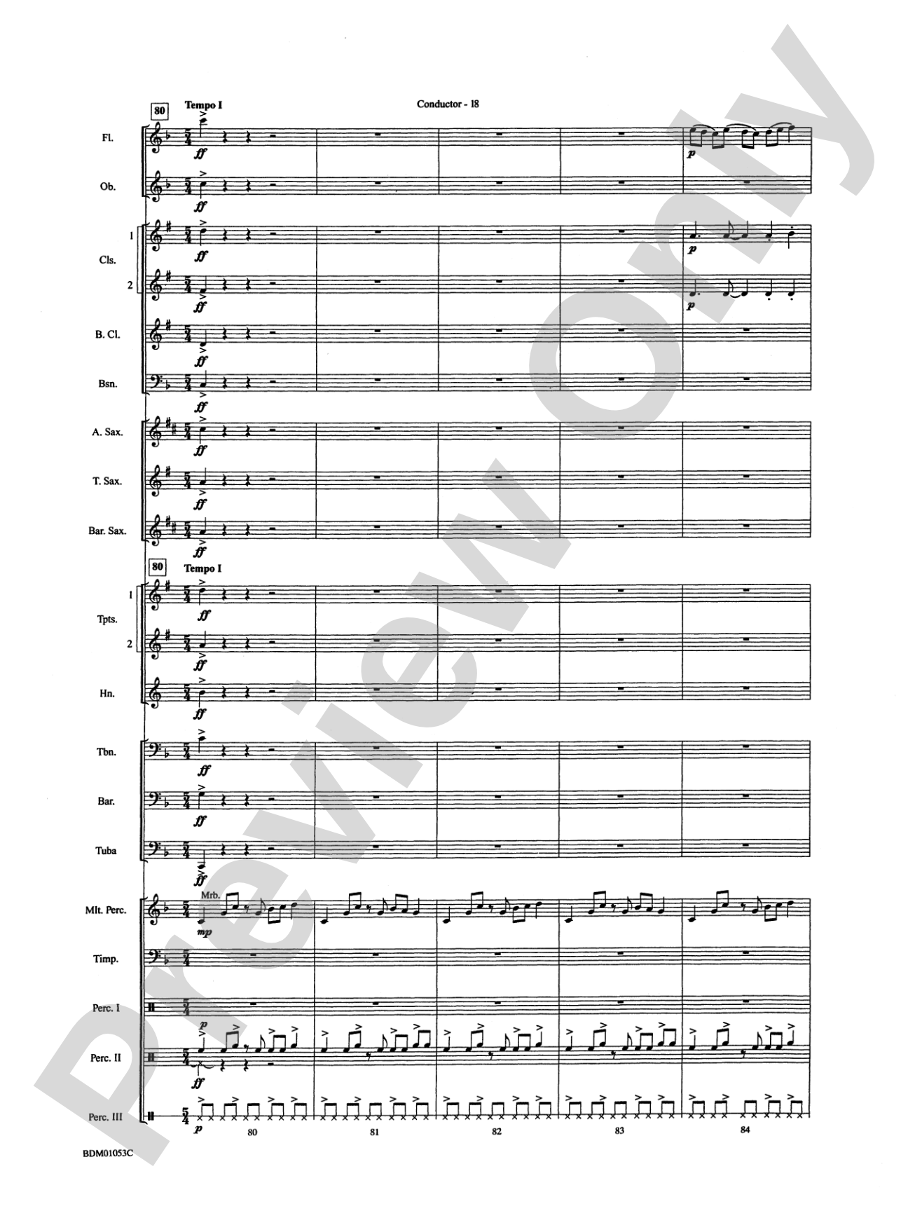 Ashford Celebration: Concert Band Conductor Score & Parts