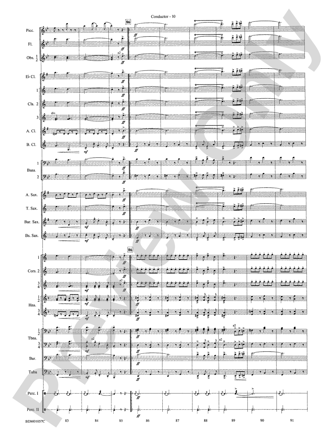 Black Horse Troop: Concert Band Conductor Score & Parts