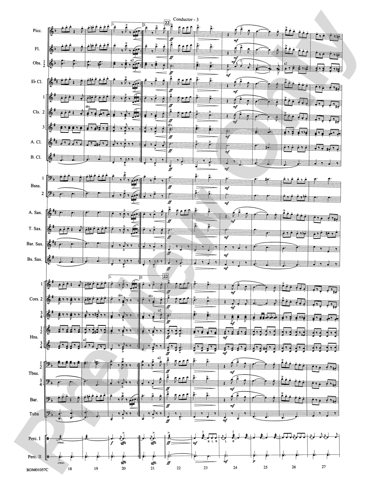 Black Horse Troop: Concert Band Conductor Score & Parts