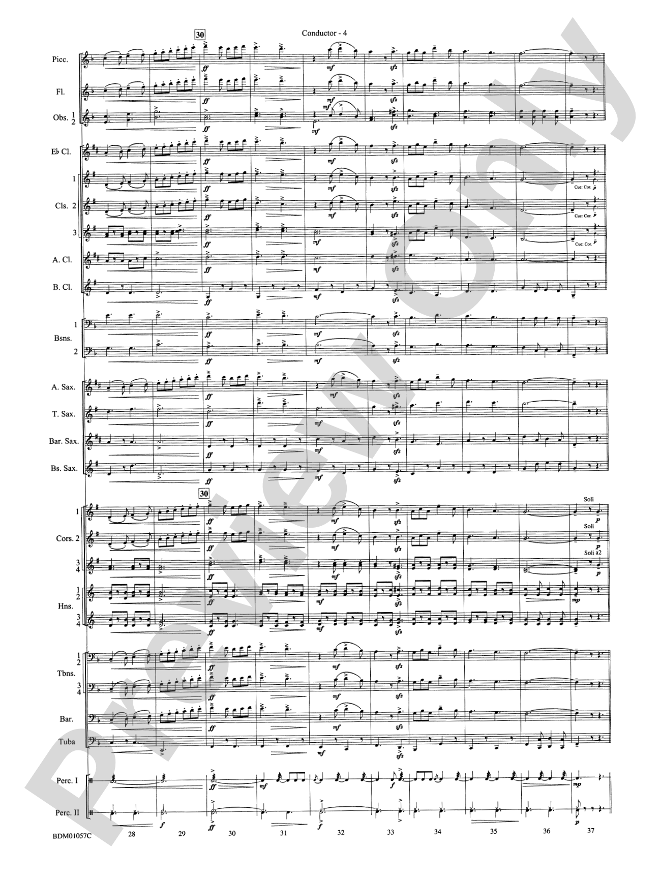 Black Horse Troop: Concert Band Conductor Score & Parts