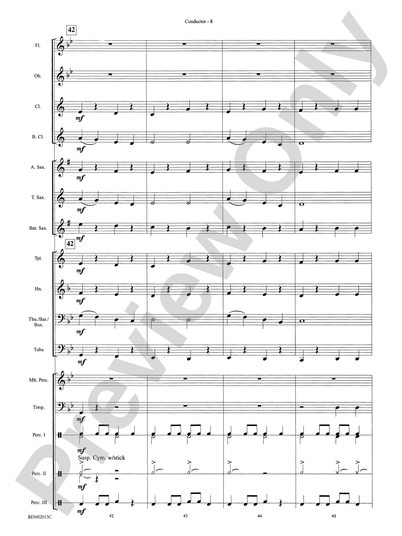 Cango Caves: Concert Band Conductor Score & Parts