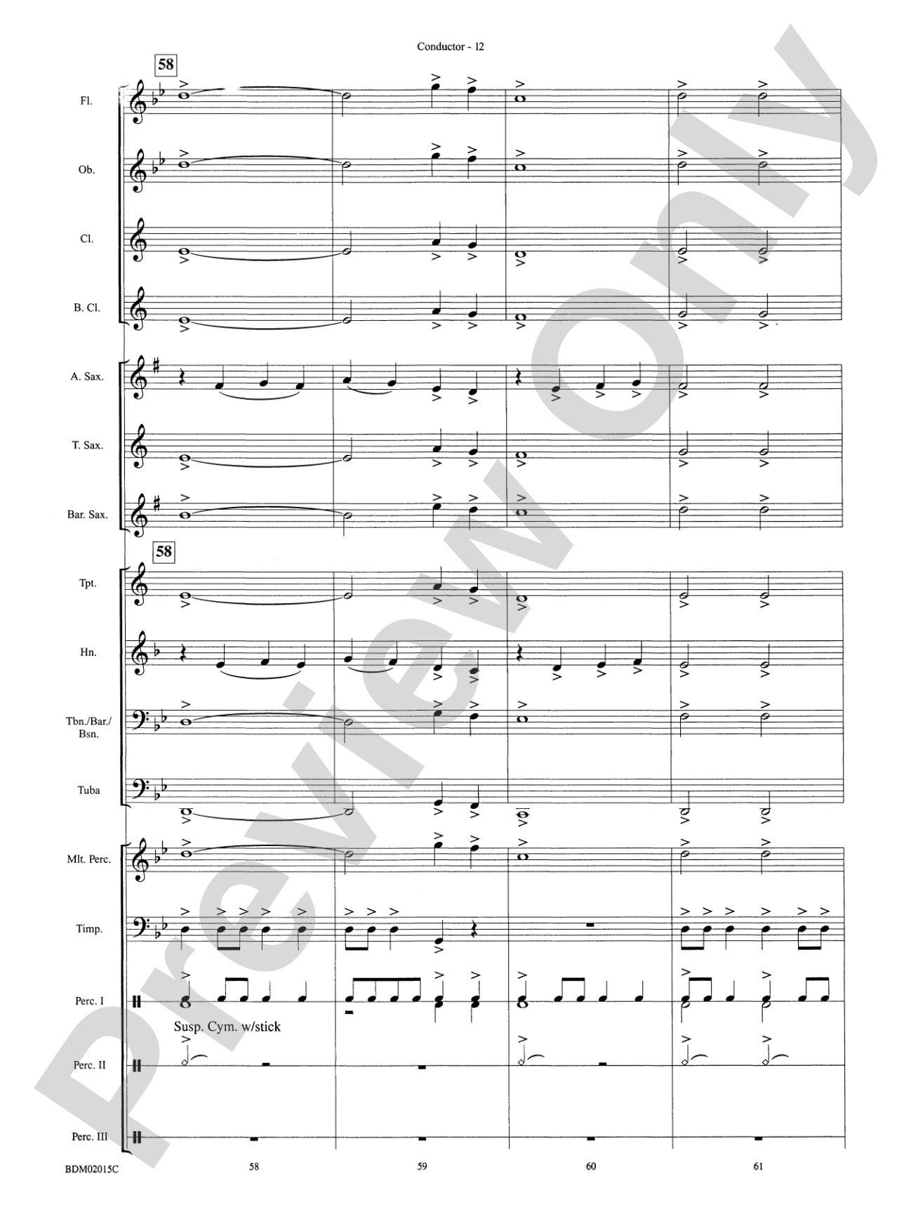 Cango Caves: Concert Band Conductor Score & Parts