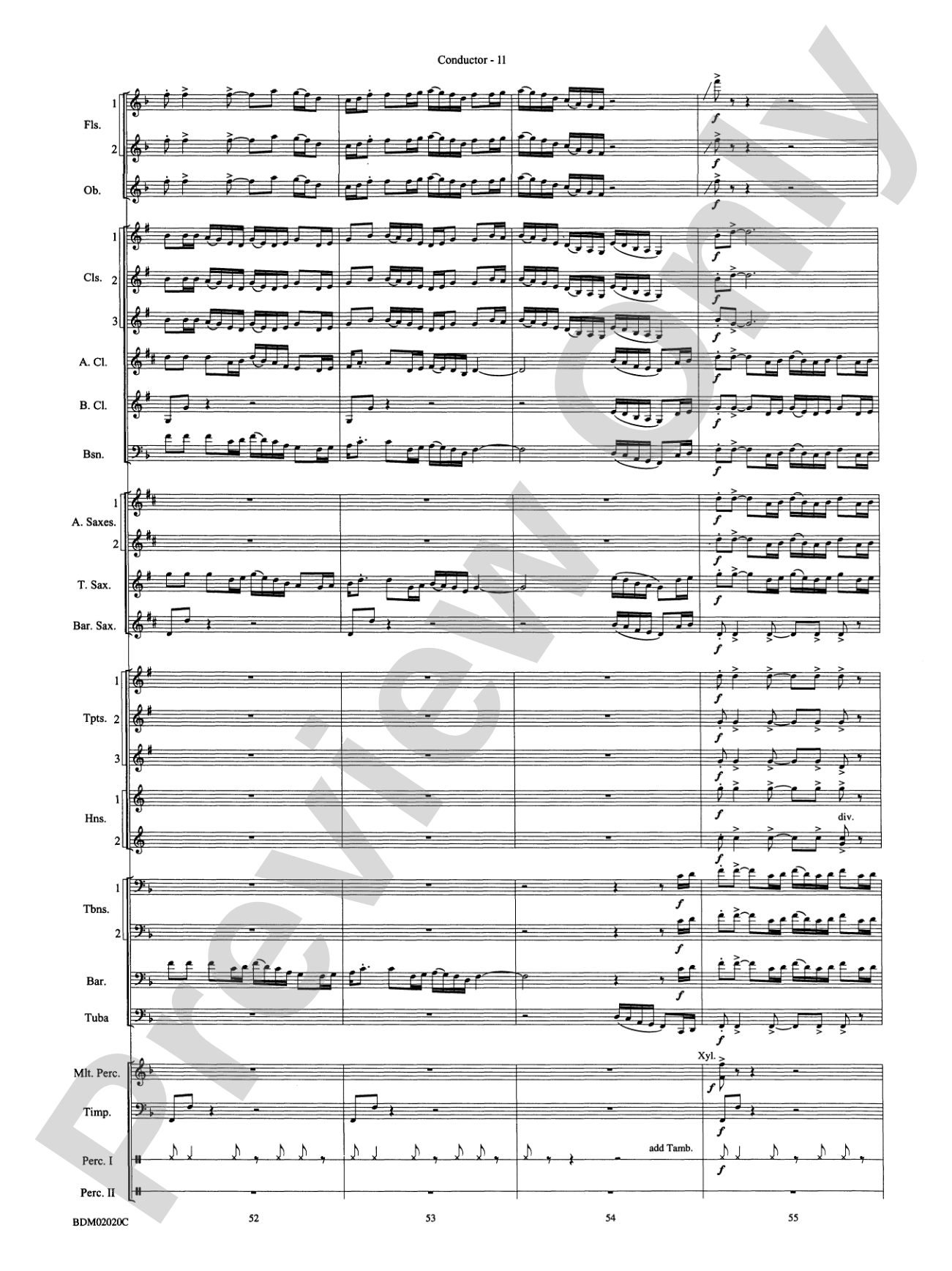 Prairiesong: Concert Band Conductor Score & Parts
