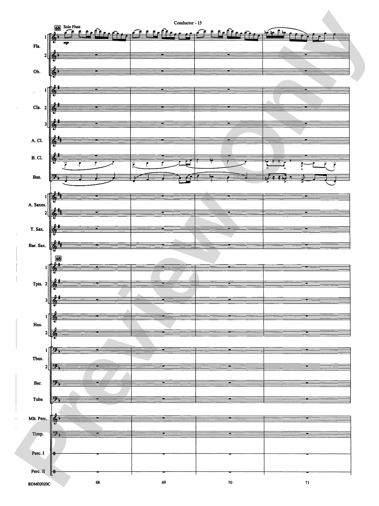 Prairiesong: Concert Band Conductor Score & Parts