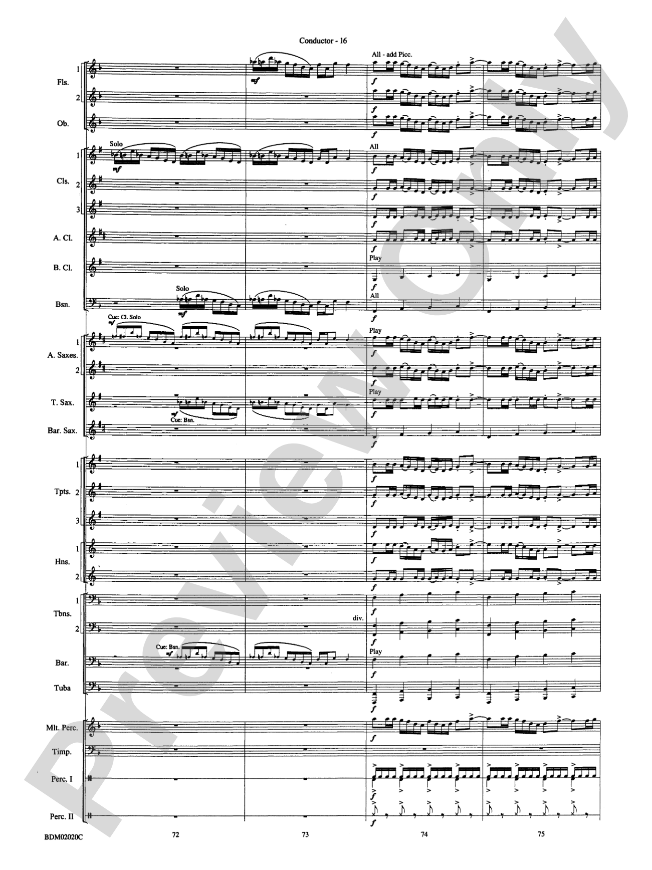 Prairiesong: Concert Band Conductor Score & Parts