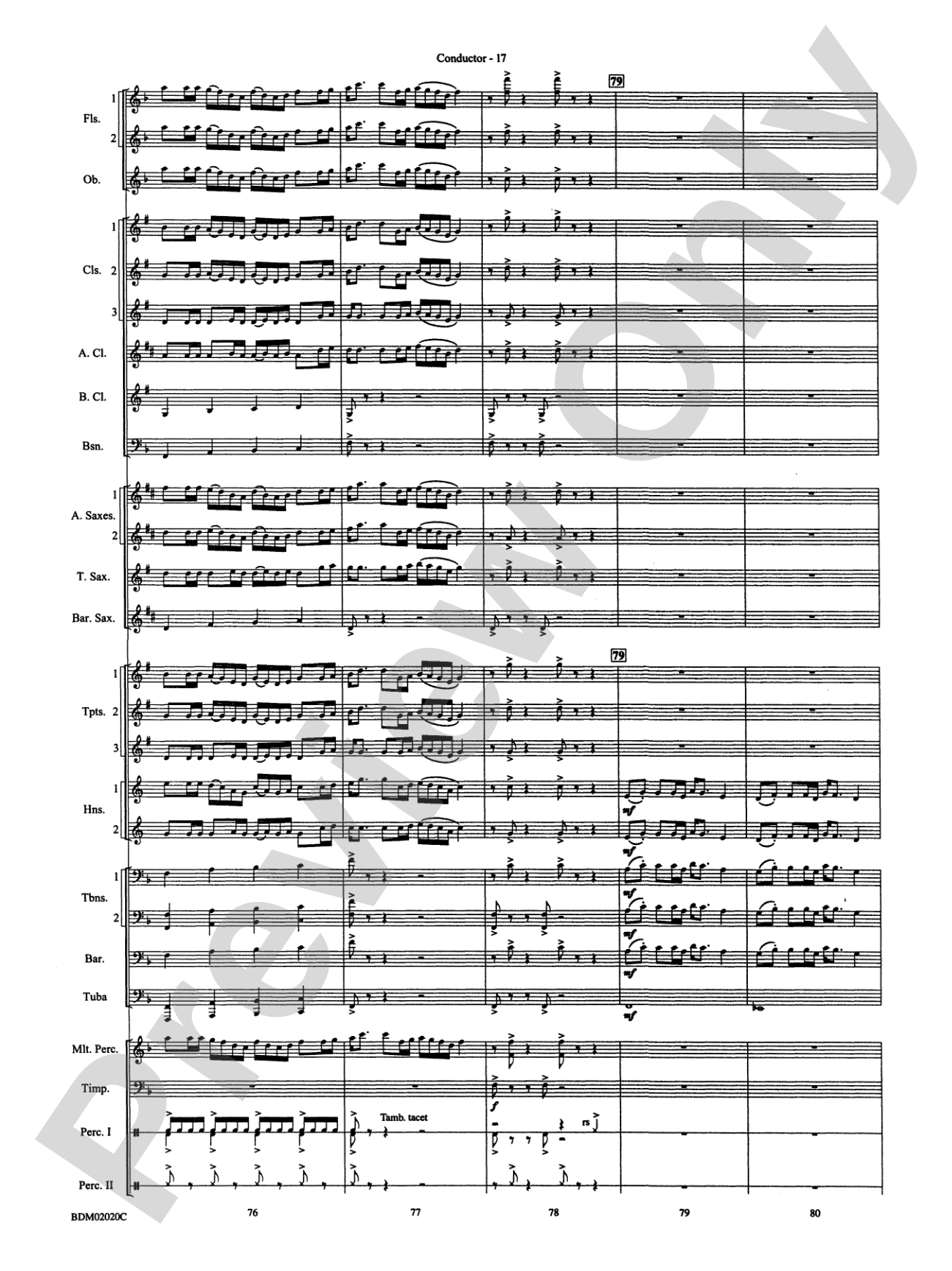 Prairiesong: Concert Band Conductor Score & Parts