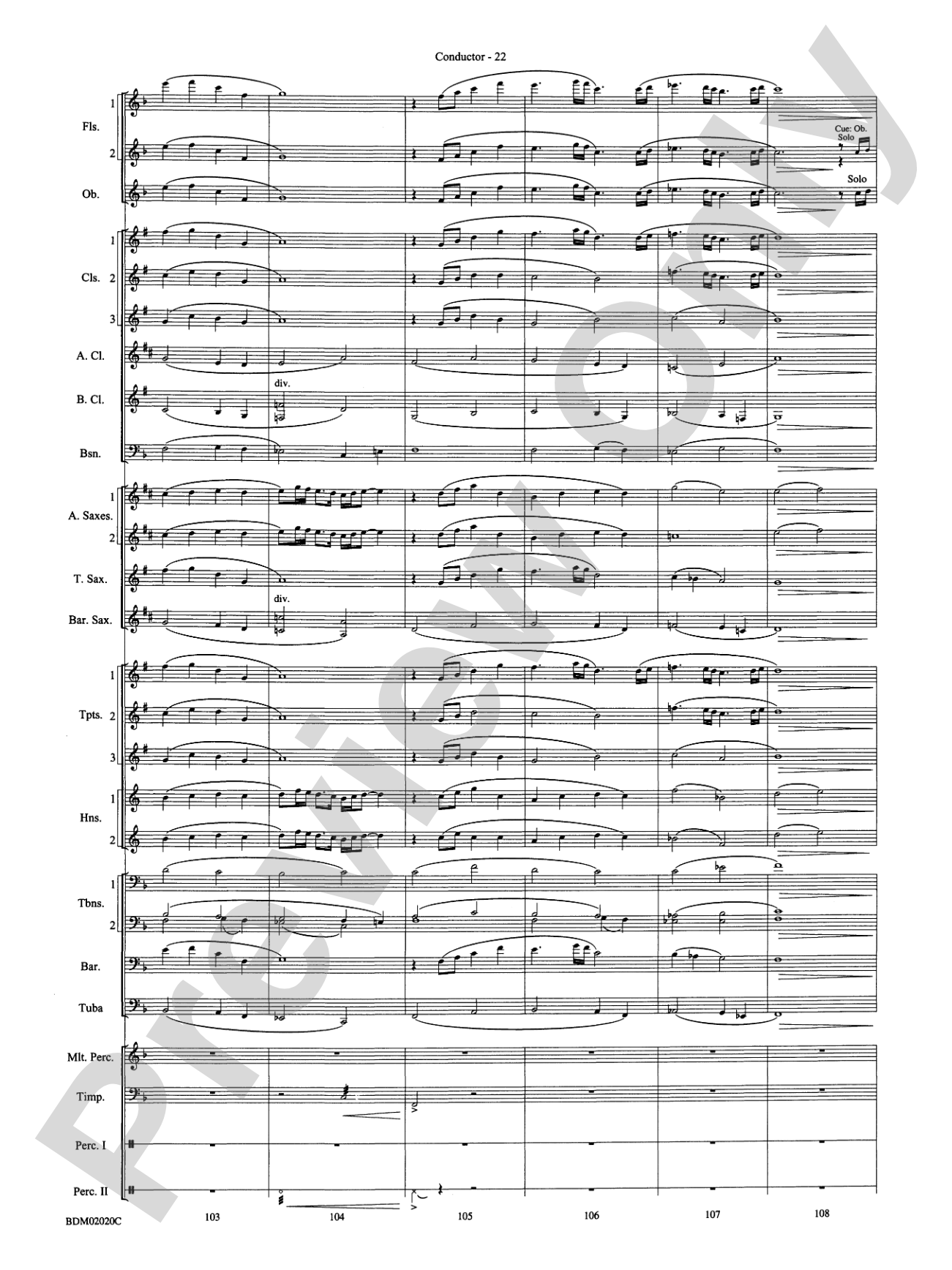 Prairiesong: Concert Band Conductor Score & Parts