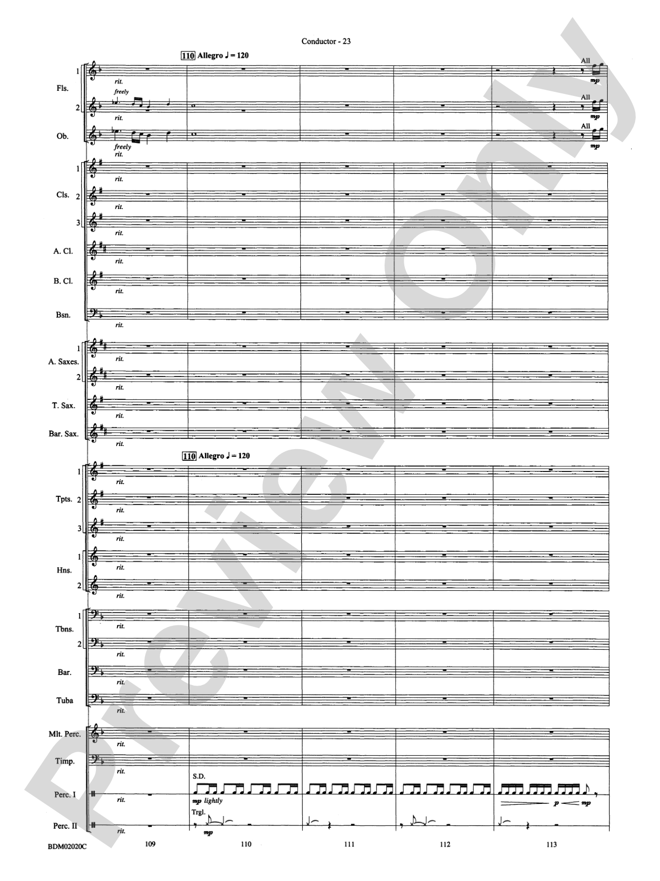 Prairiesong: Concert Band Conductor Score & Parts