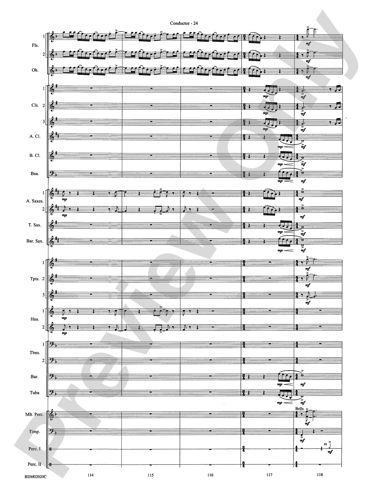Prairiesong: Concert Band Conductor Score & Parts