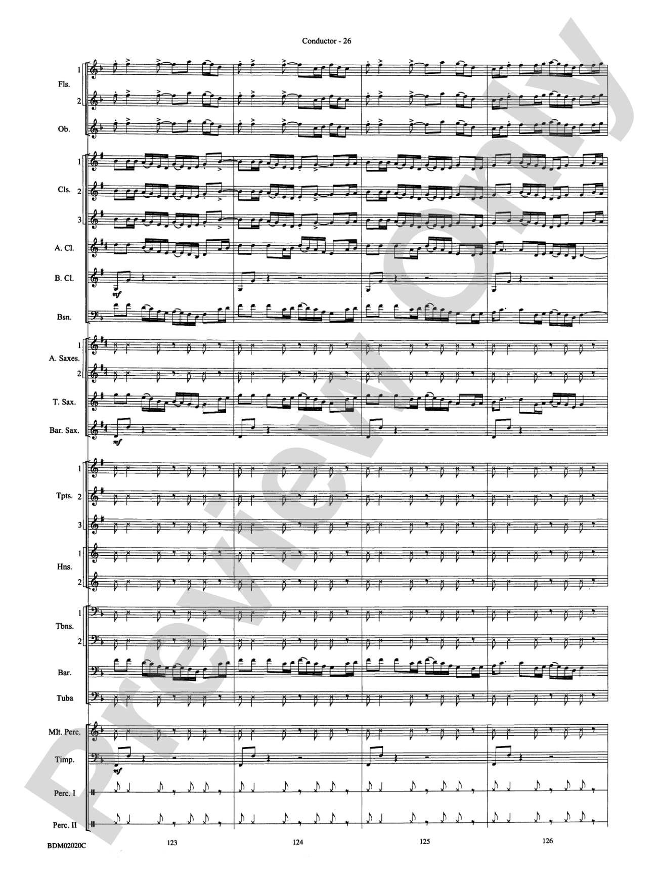 Prairiesong: Concert Band Conductor Score & Parts