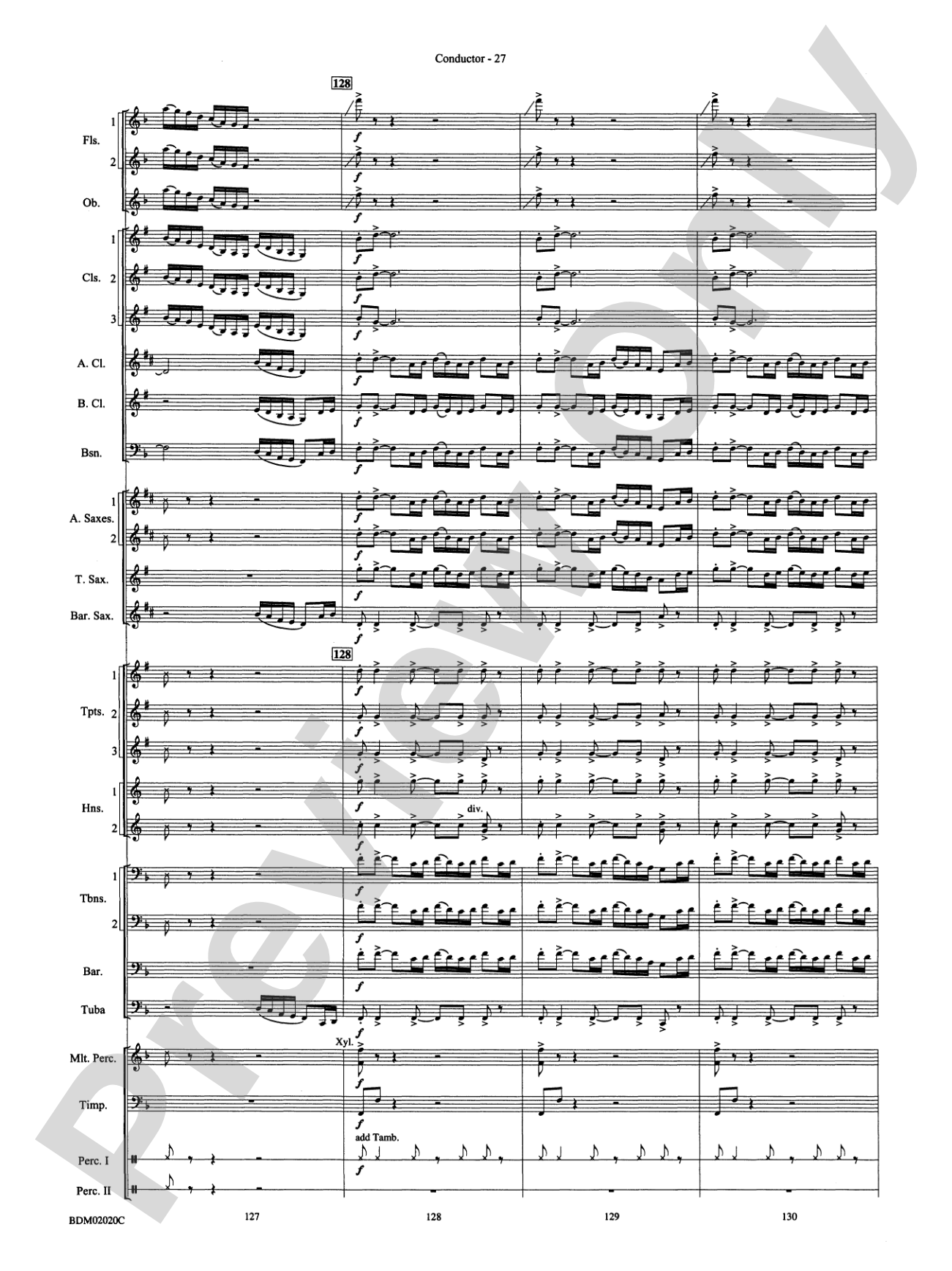 Prairiesong: Concert Band Conductor Score & Parts