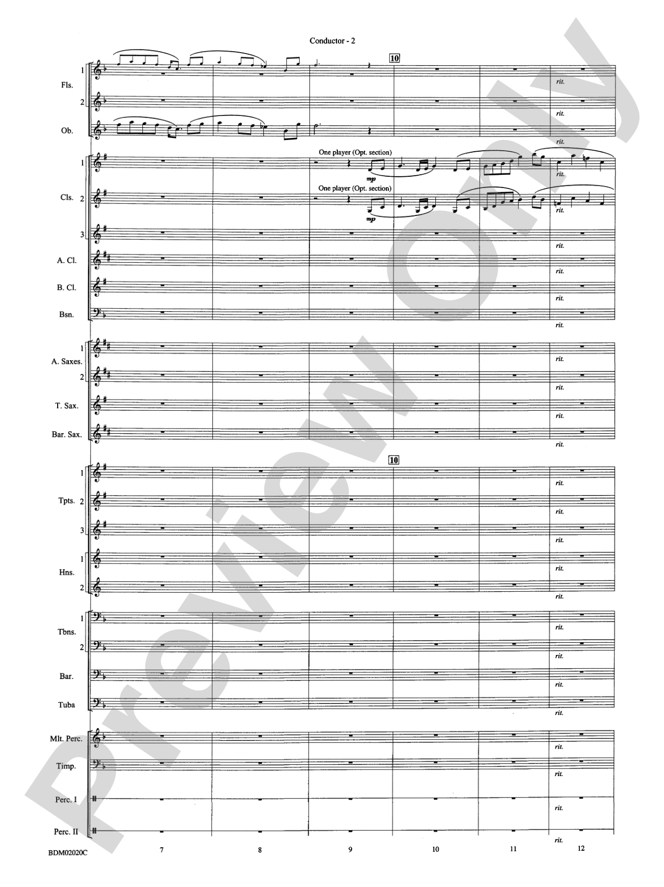 Prairiesong: Concert Band Conductor Score & Parts