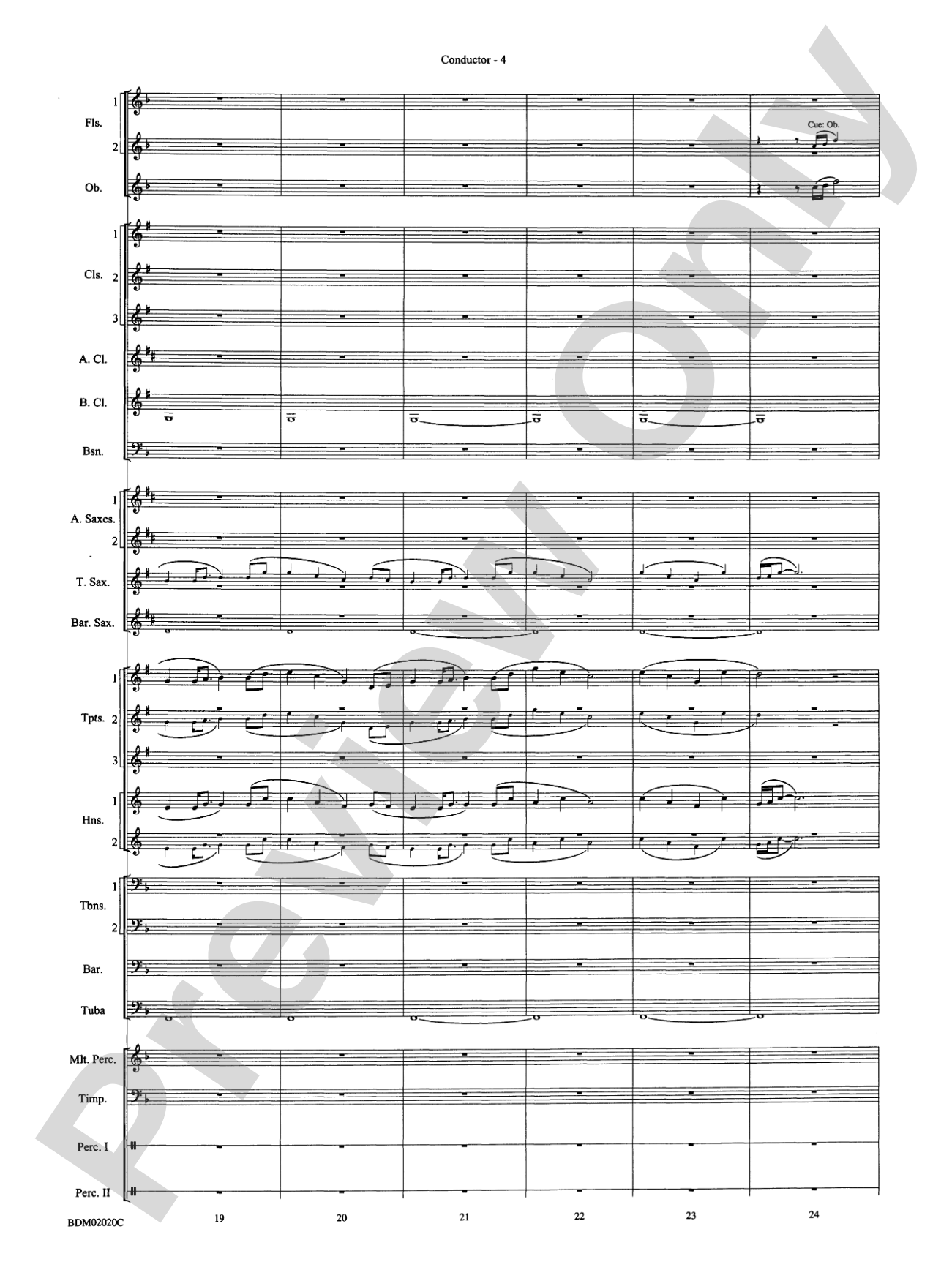 Prairiesong: Concert Band Conductor Score & Parts